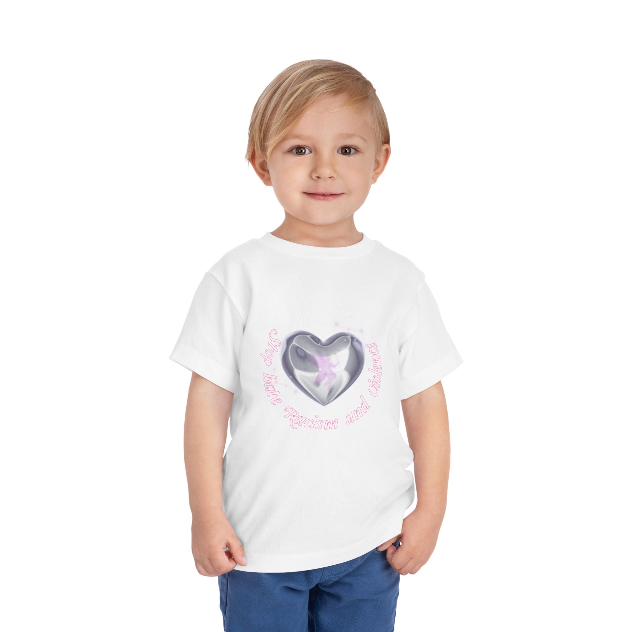 Toddler Tee — Cute Heart Unicorn "So Little, So Fierce and Magical"