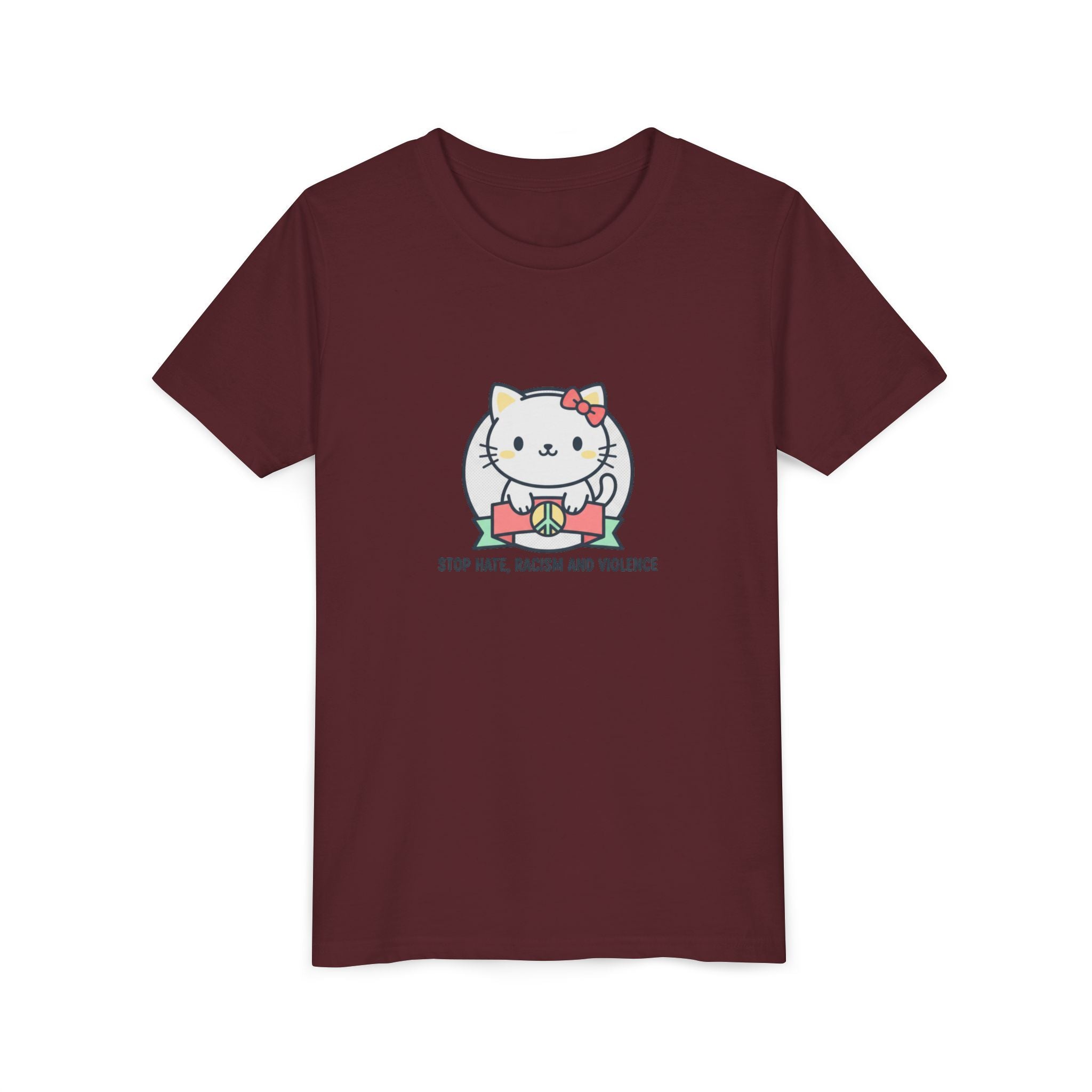 Youth Tee — HELLO KITTY STOP HATE RACISM VIOLENCE