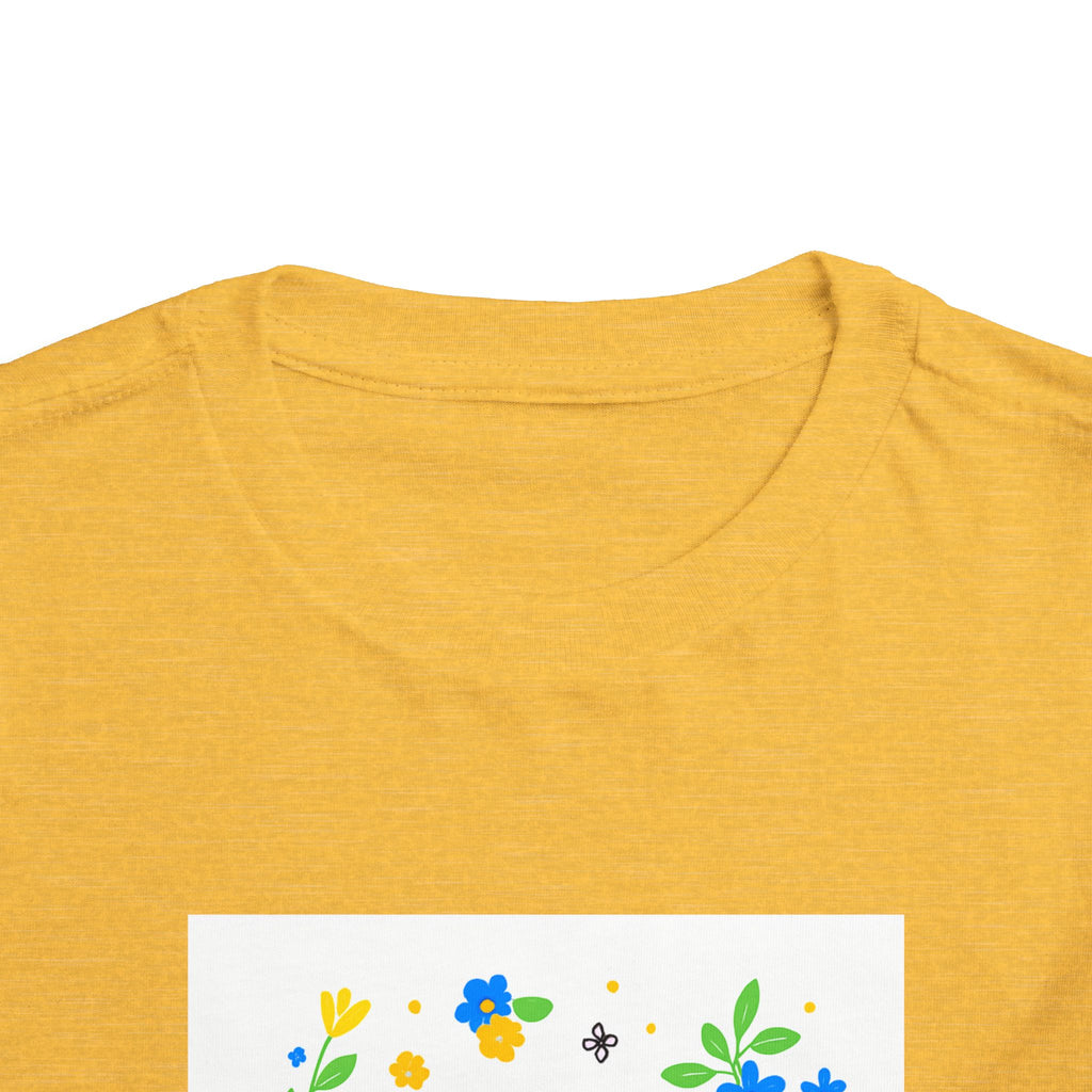 Toddler Tee — "Stop Hate, Racism, and Violence" Floral Anti-Racism Kids Shirt