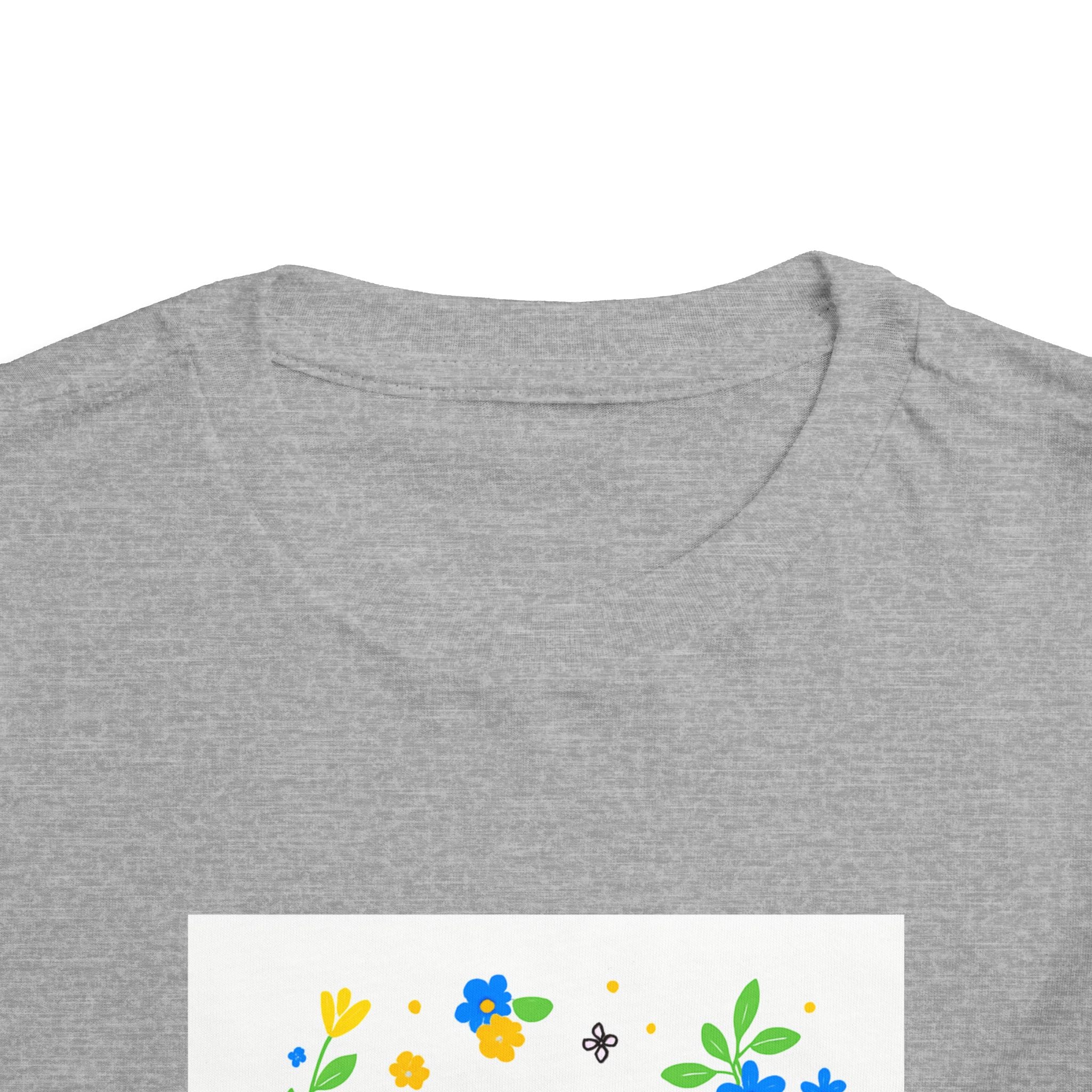 Toddler Tee — "Stop Hate, Racism, and Violence" Floral Anti-Racism Kids Shirt