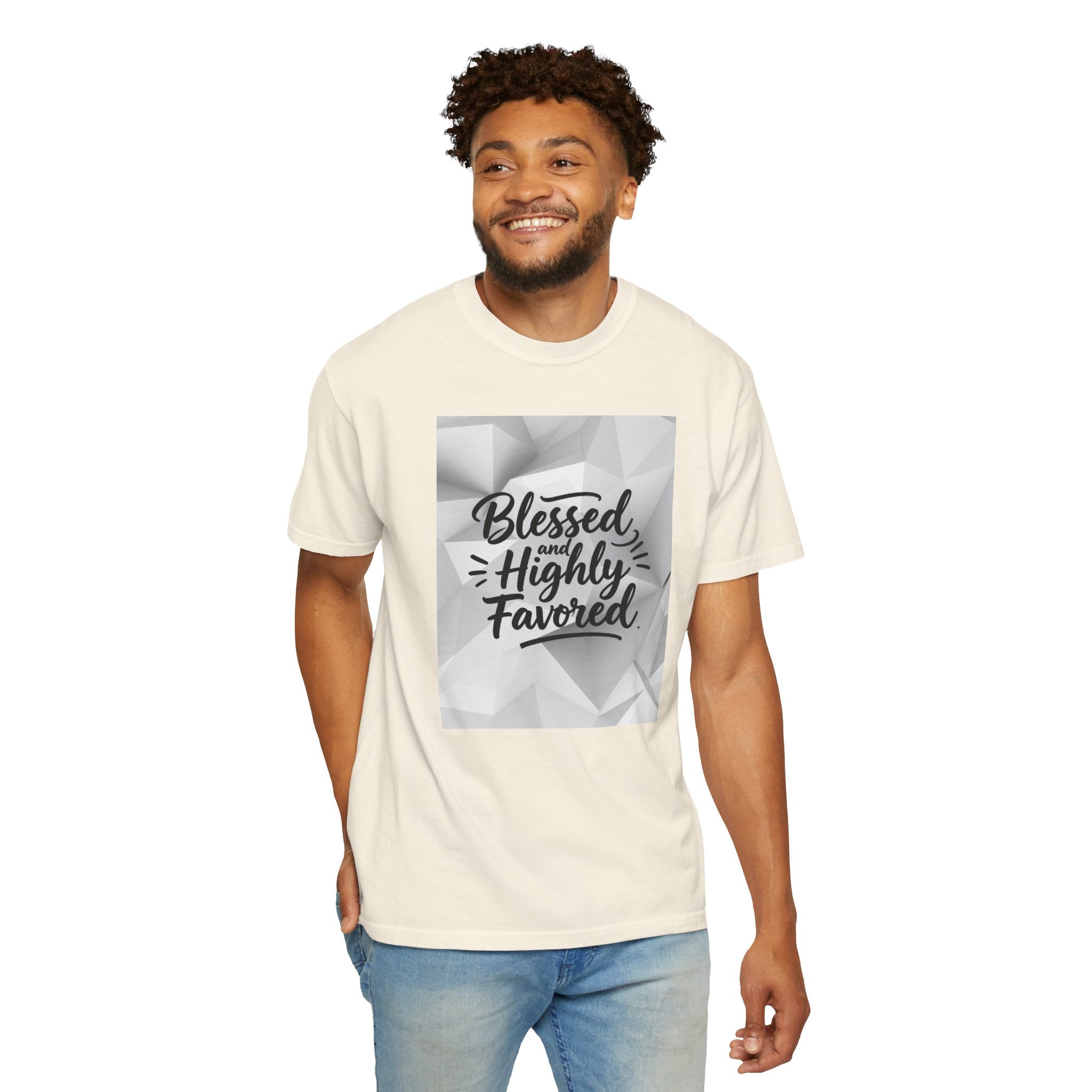 Blessed and Highly Favored T-Shirt — Faith Inspirational Graphic Tee