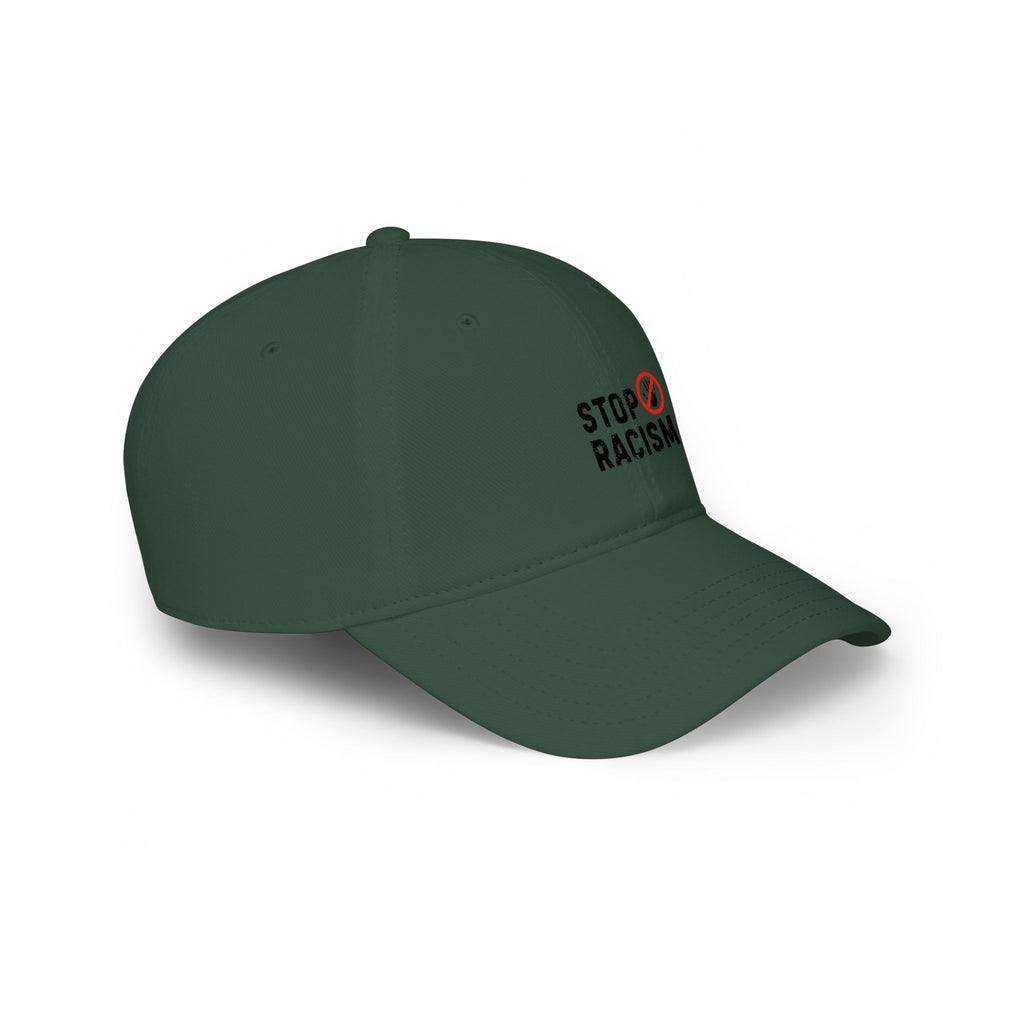 Stop Racism Baseball Cap – Red Low Profile Anti-Racism Hat