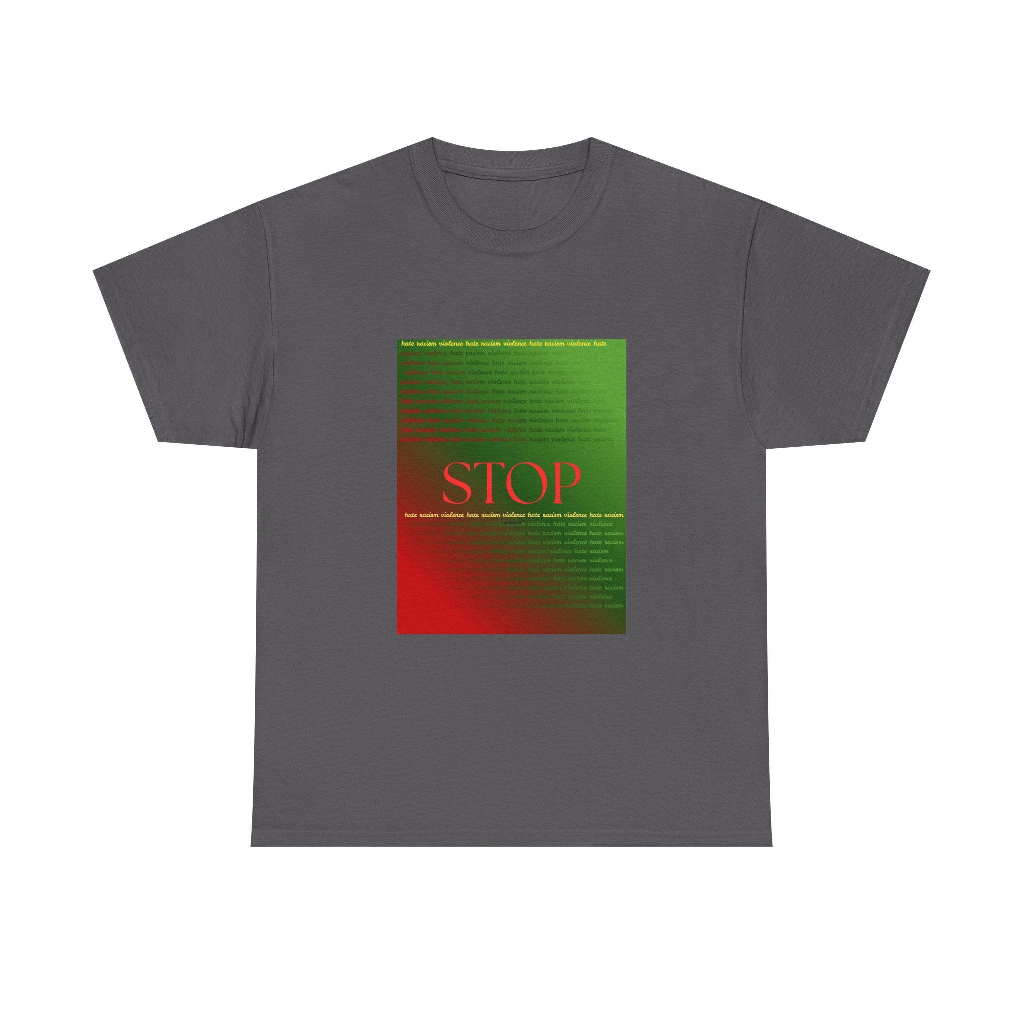 STOP Graphic Tee — Red & Green Gradient Statement T‑Shirt