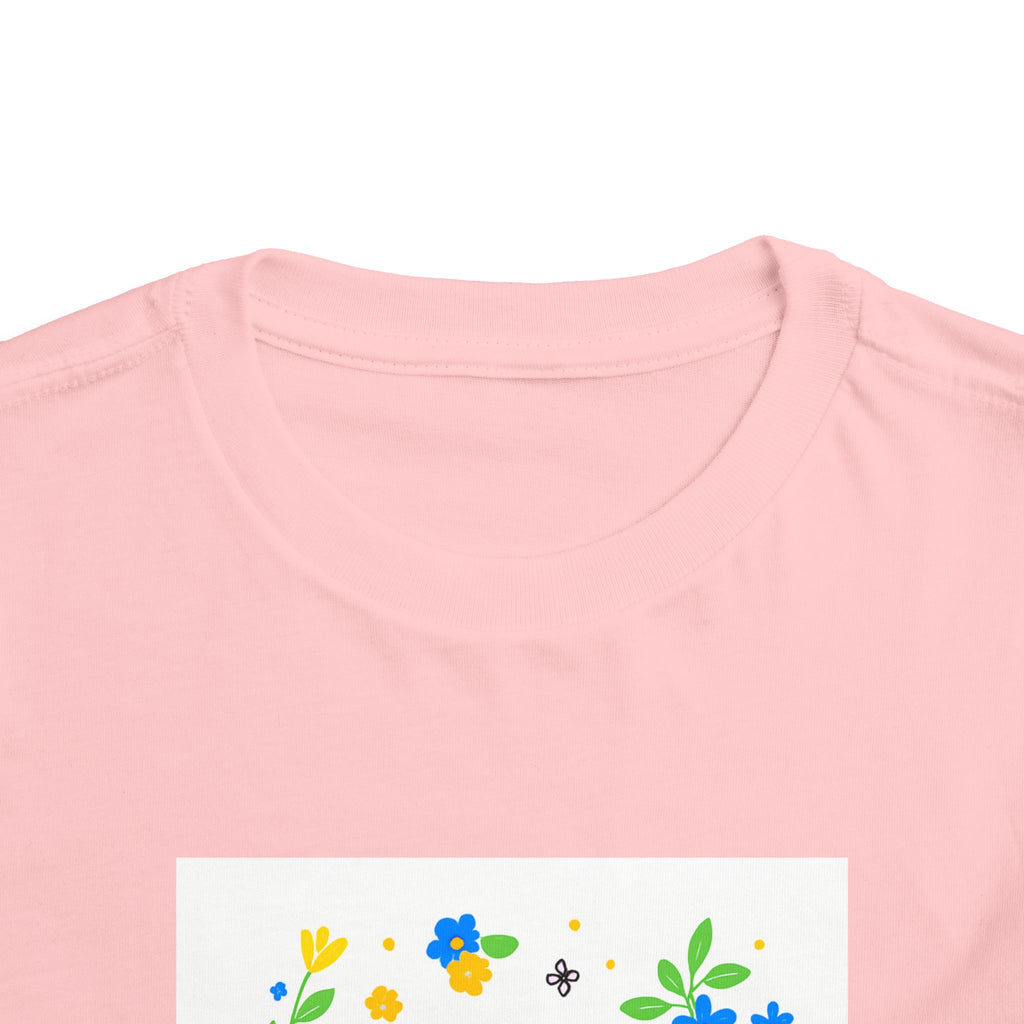 Toddler Tee — "Stop Hate, Racism, and Violence" Floral Anti-Racism Kids Shirt