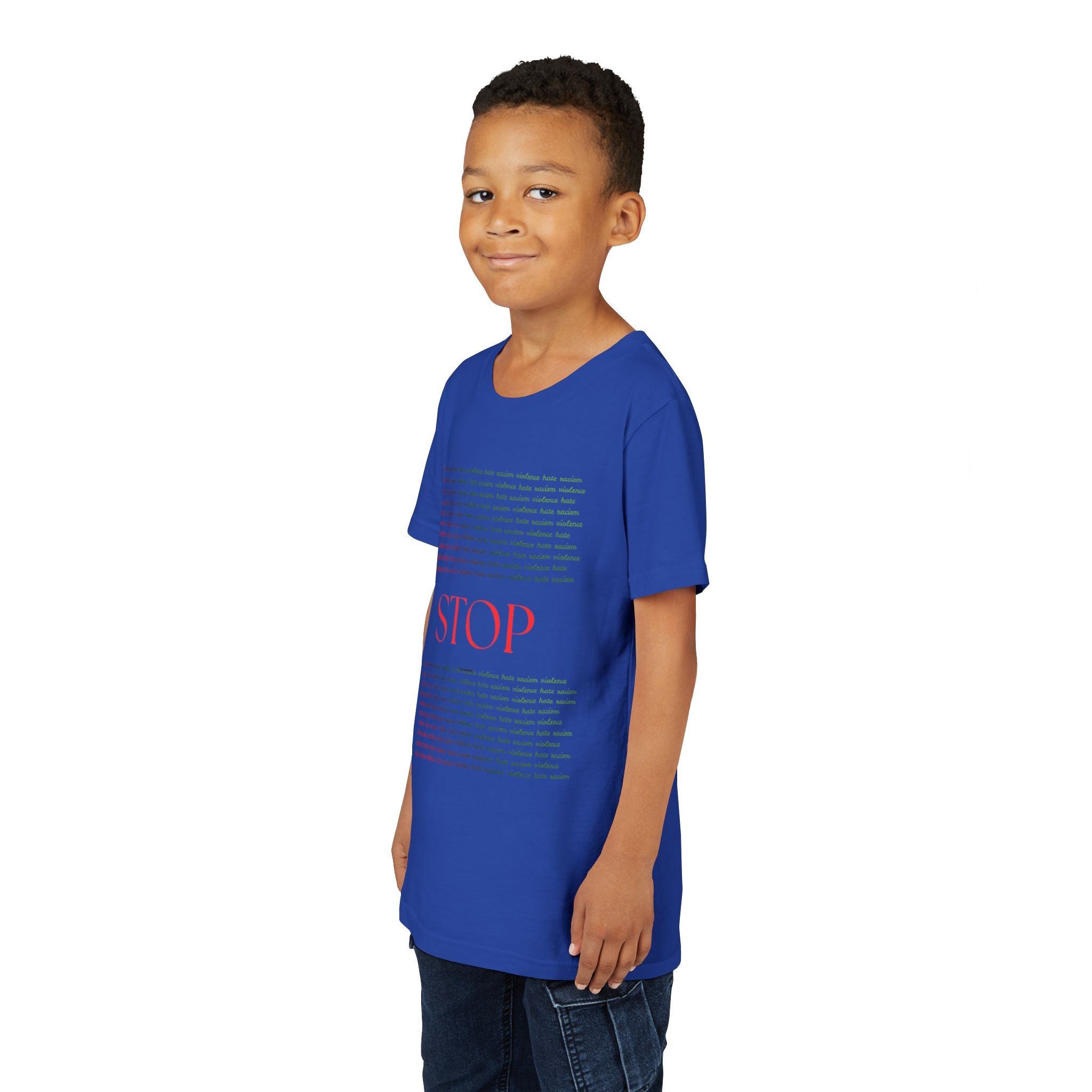 Youth Tee — Bold Yellow 'STOP' Graphic Kids T‑Shirt