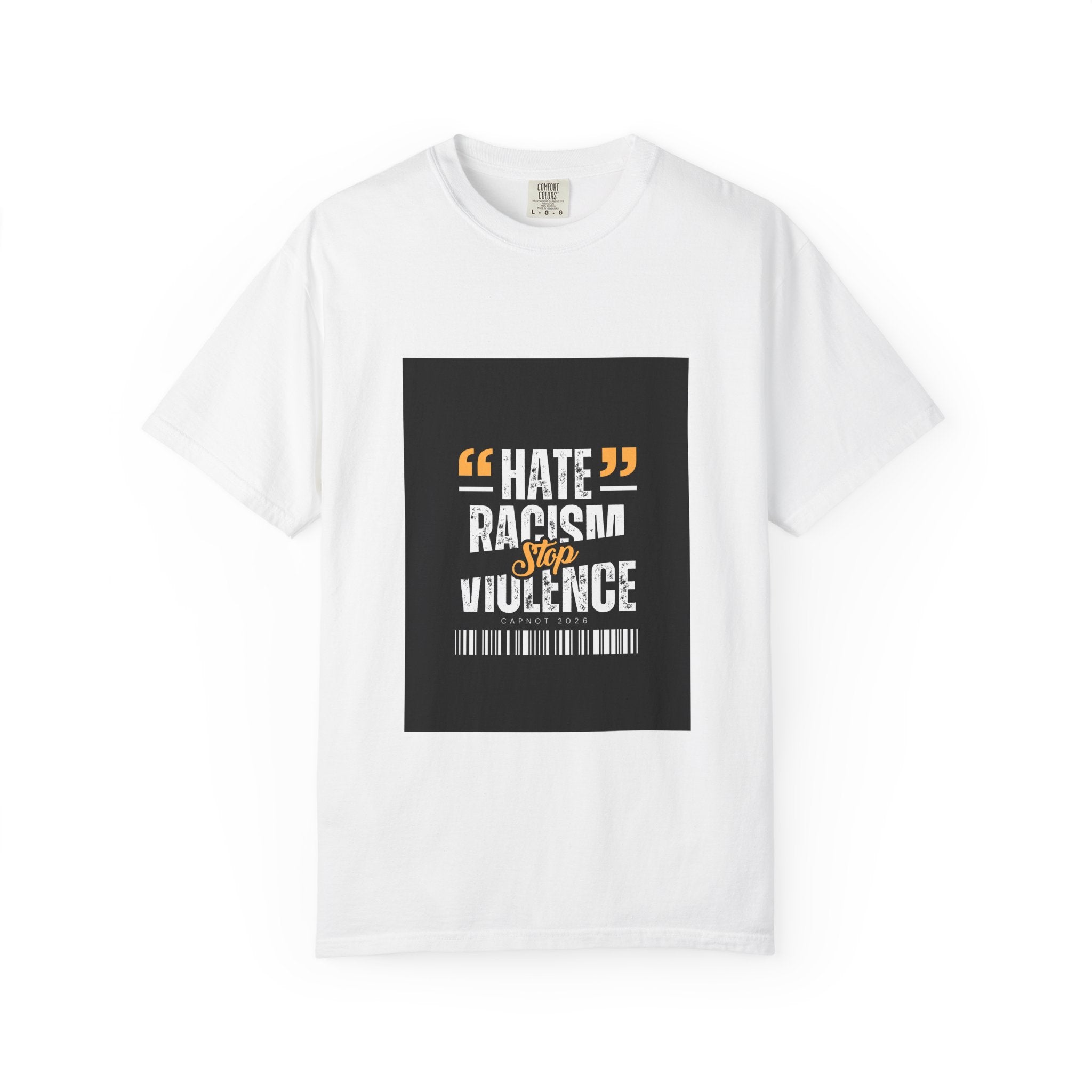 Anti-Racism T-Shirt — "Hate Racism Stop Violence" Graphic Tee