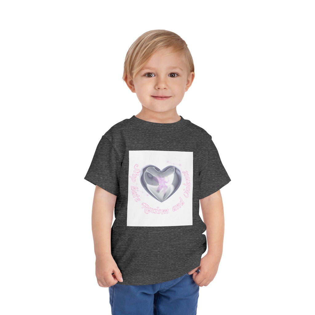 Toddler Tee — Cute Heart Unicorn "So Little, So Fierce and Magical"
