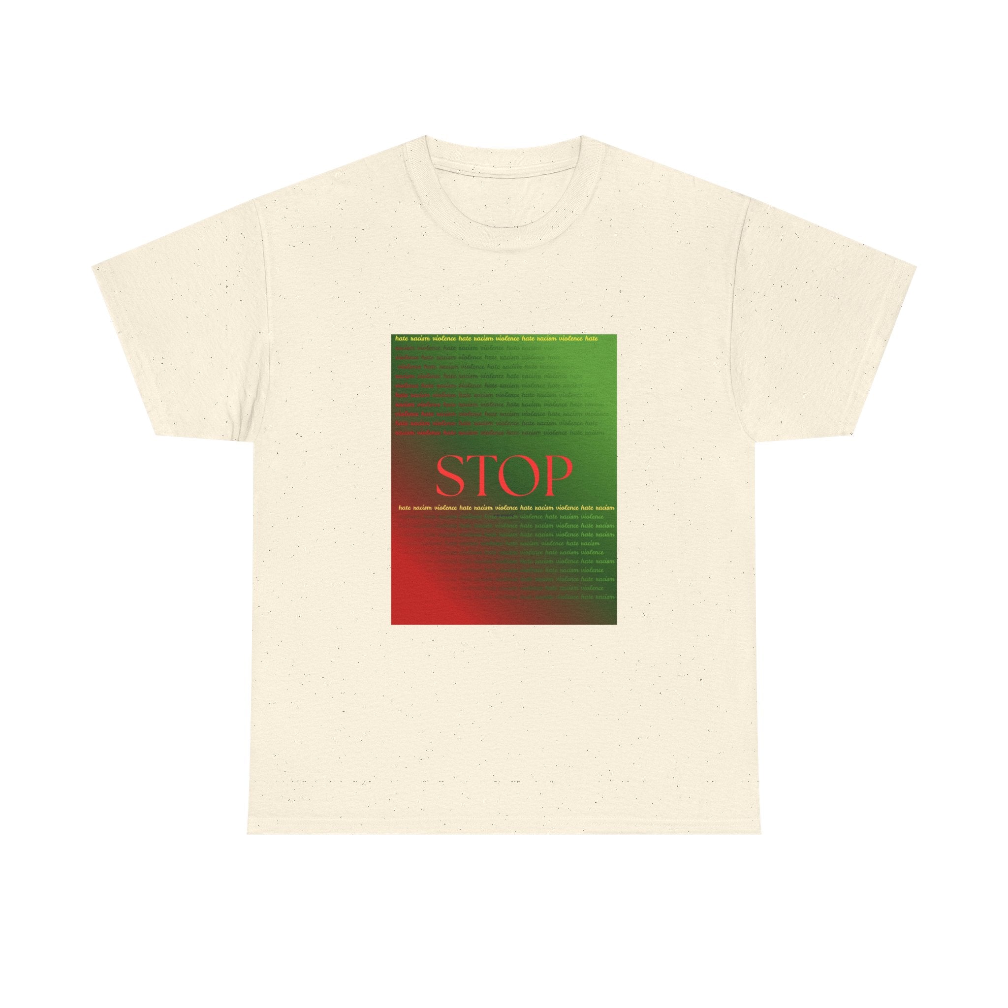 STOP Graphic Tee — Red & Green Gradient Statement T‑Shirt