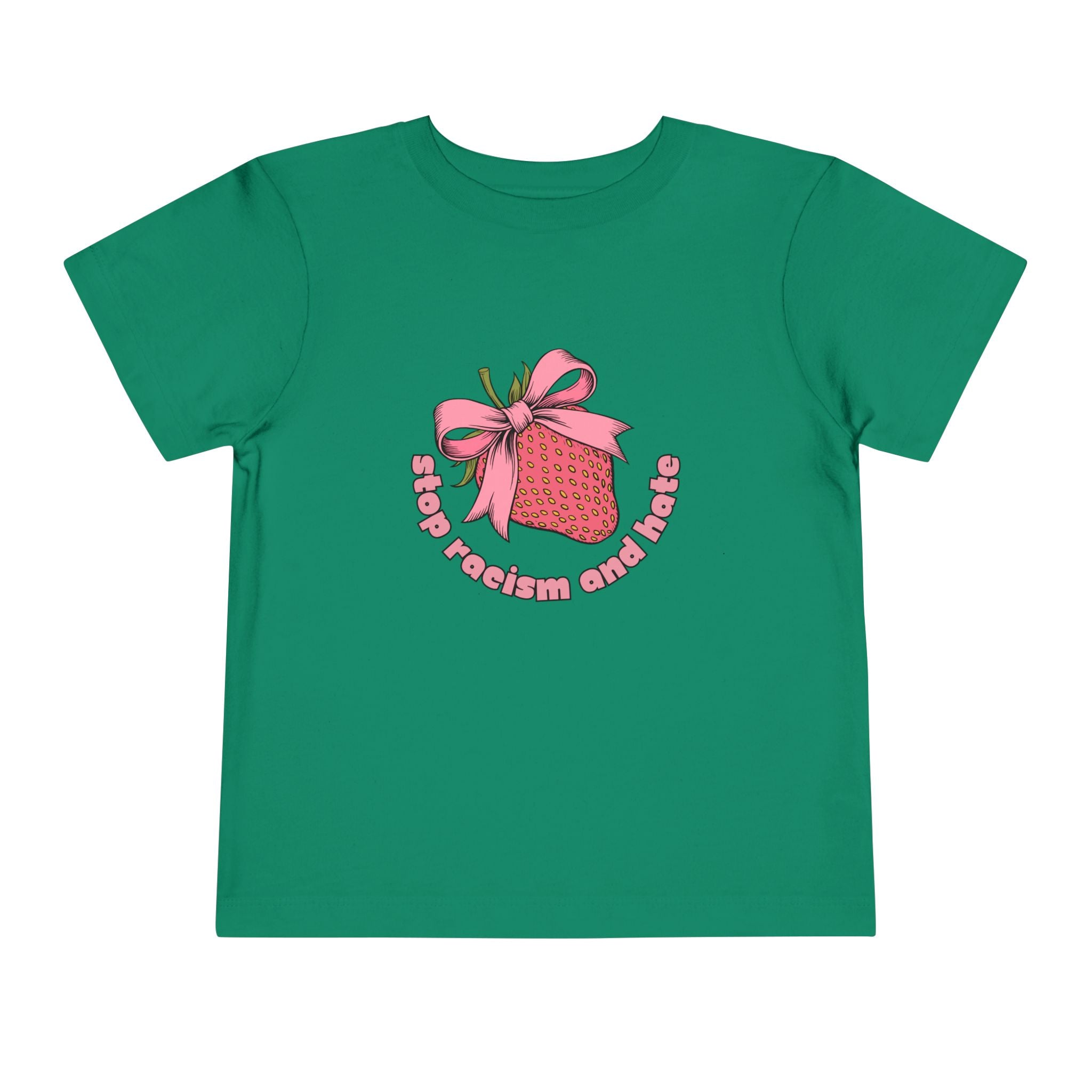 Toddler Tee — Pink Gift Strawberry Graphic "Stop Rockin and Rollin"