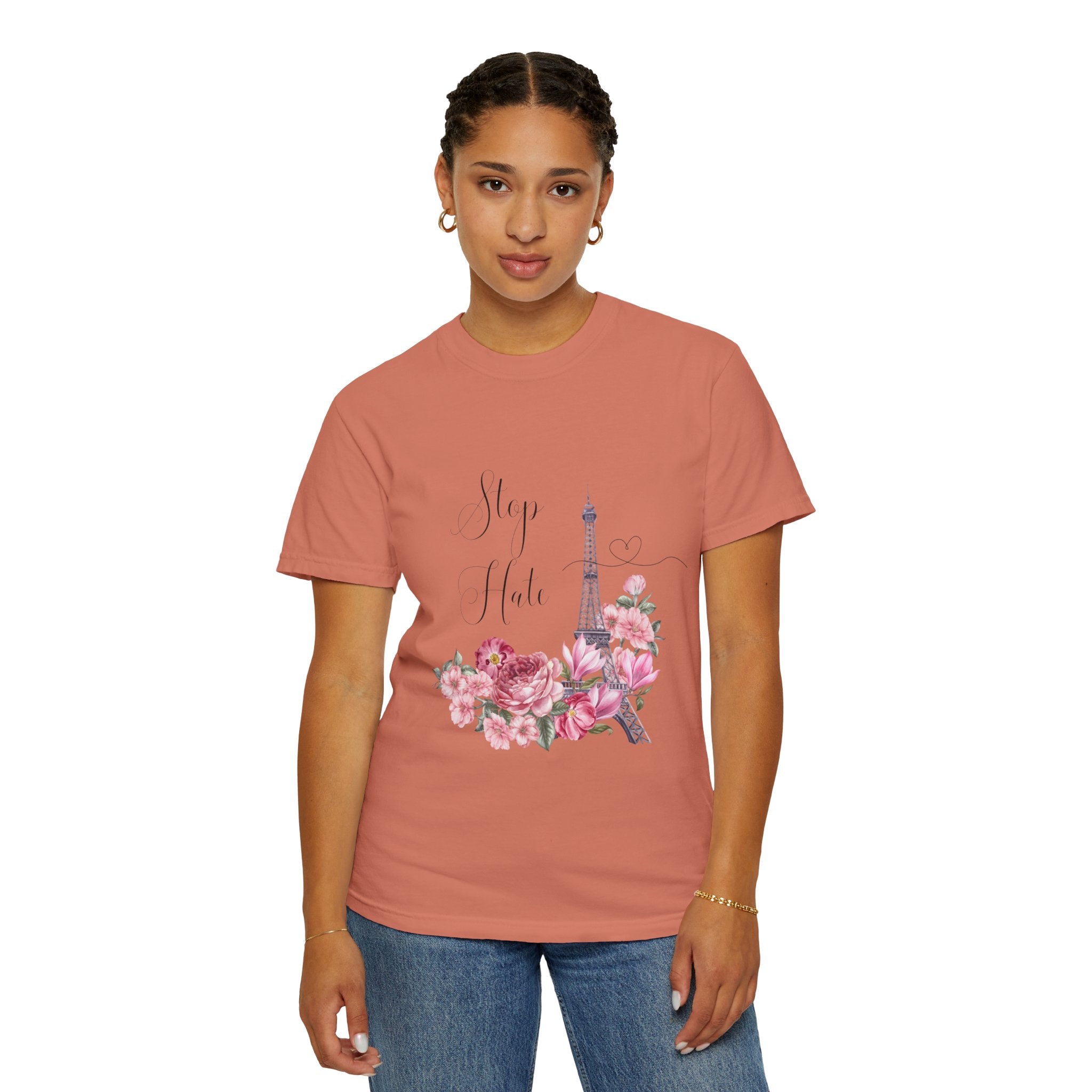 Paris Floral 'Stay Awhile' T-Shirt