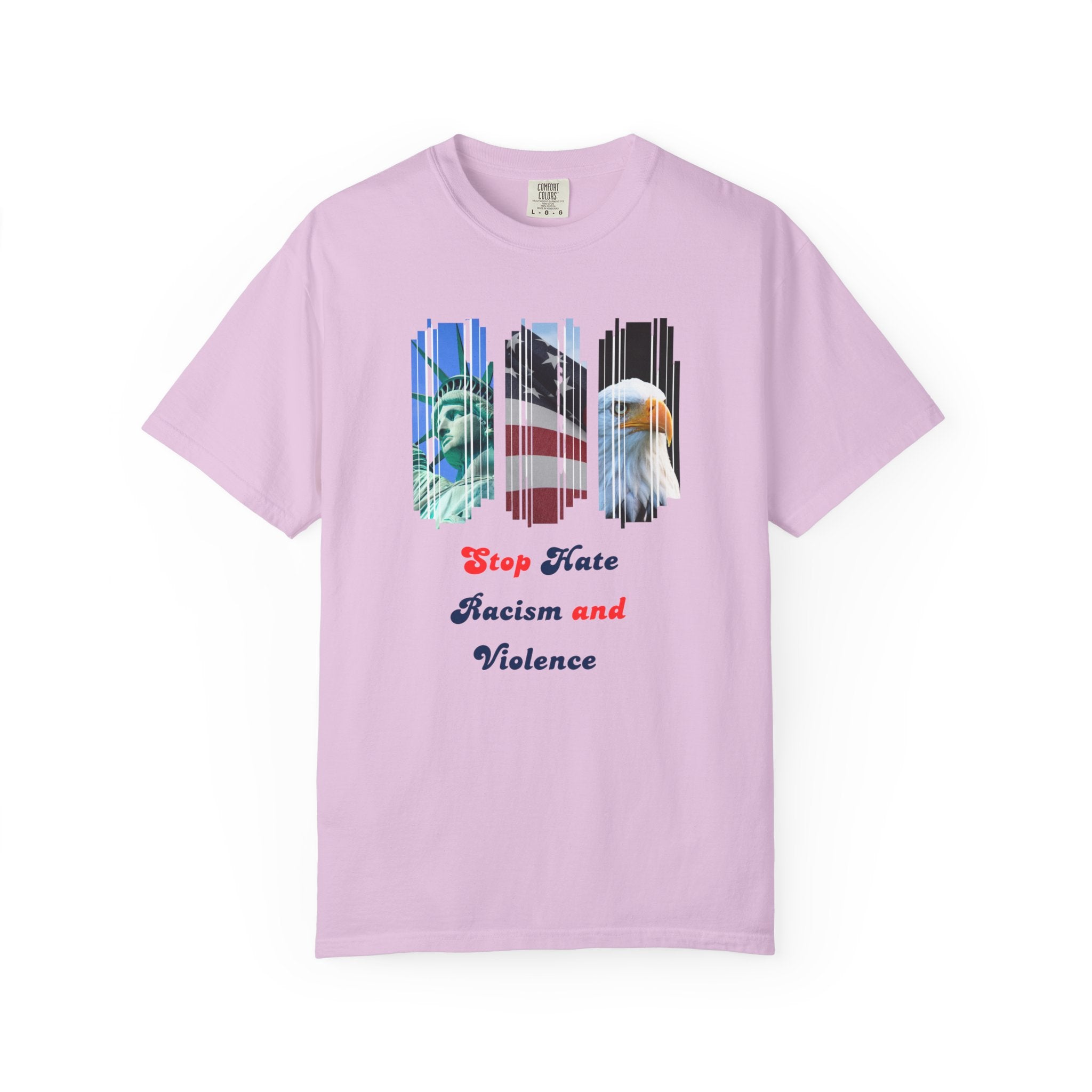 Patriotic 'Stop Hate Racism and Violence' T-Shirt