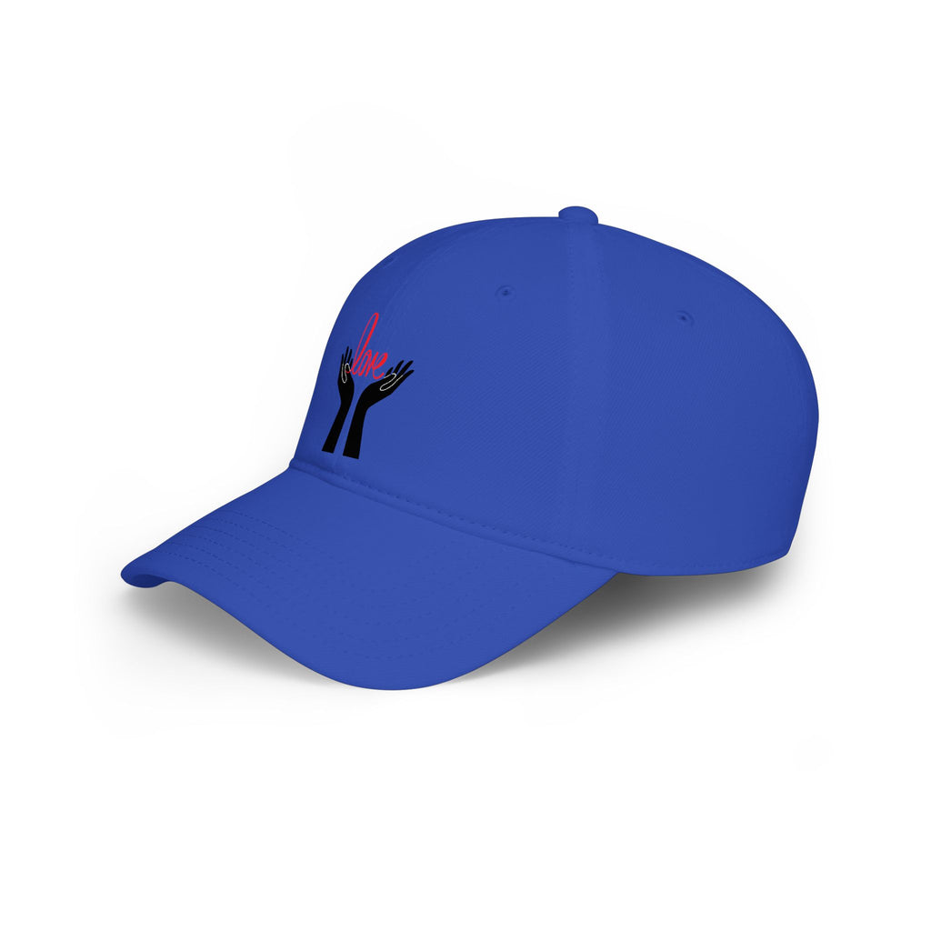 Prayer Hands Baseball Cap — Minimal Black Hands Embroidered Low Profile Hat