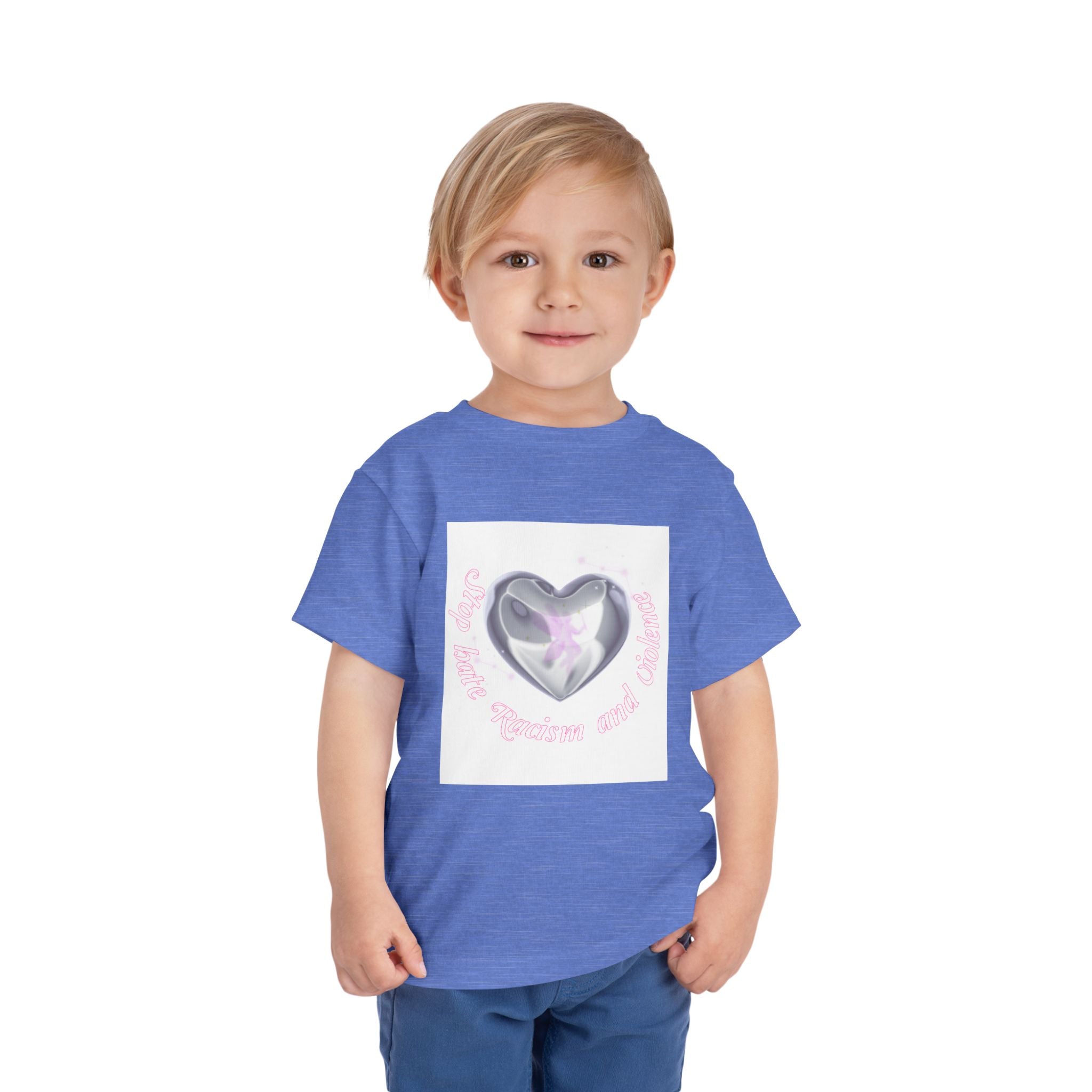 Toddler Tee — Cute Heart Unicorn "So Little, So Fierce and Magical"