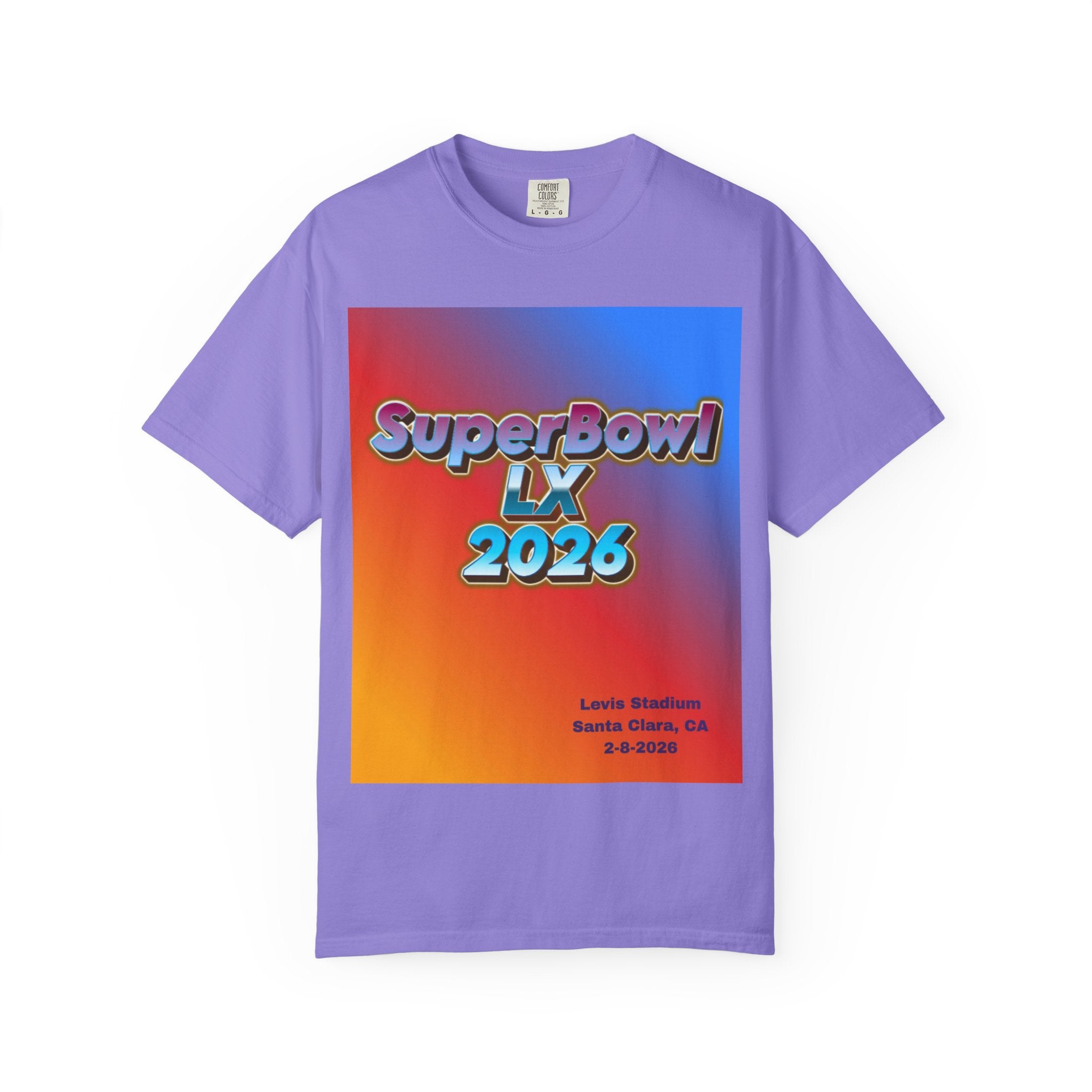 SuperBowl LX 2026 T-Shirt — Super Bowl LX Commemorative Tee (Levi's Stadium, Santa Clara)