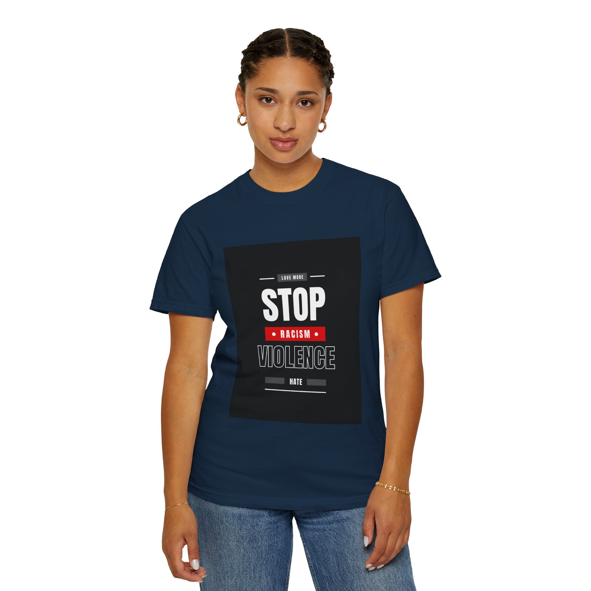 Stop Racism Stop Violence T-Shirt — Anti-Racism Protest Tee