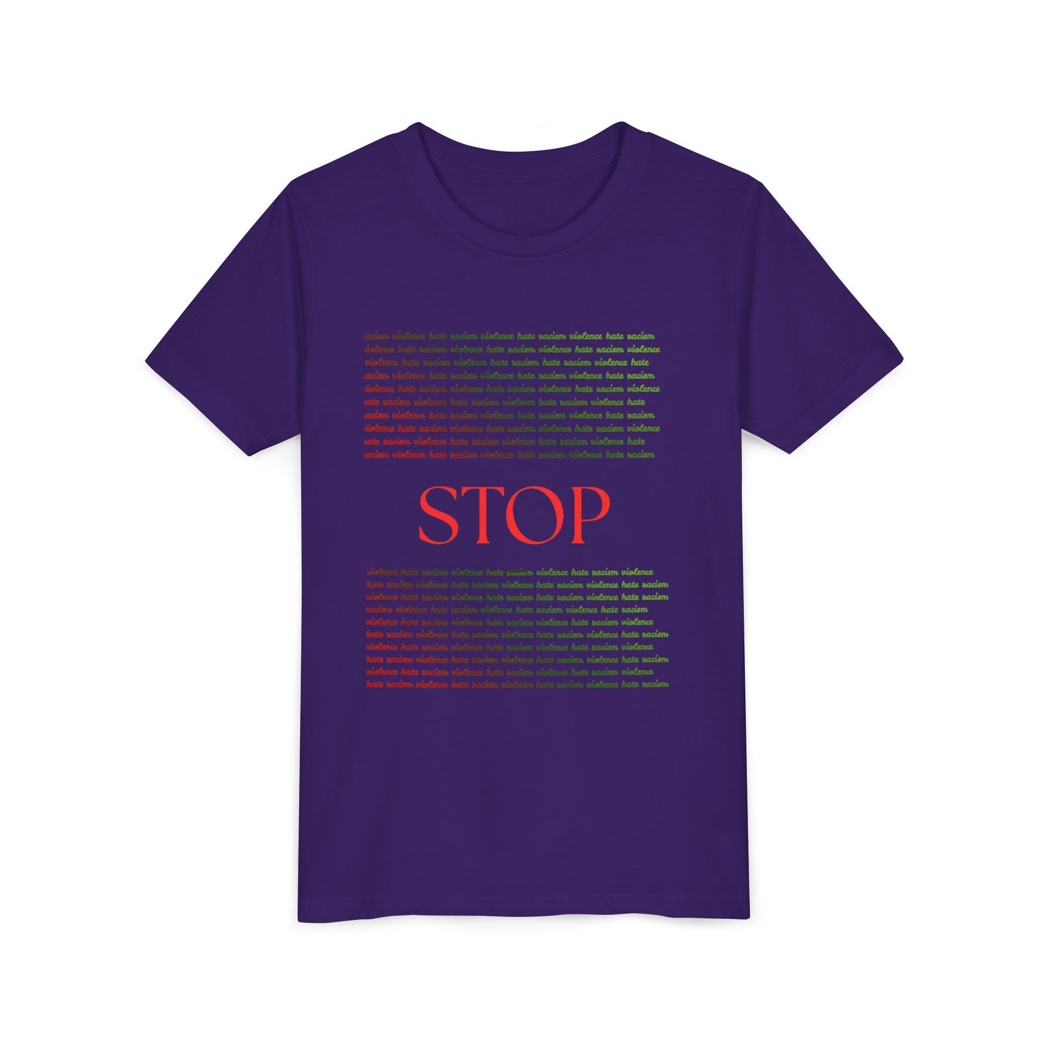 Youth Tee — Bold Yellow 'STOP' Graphic Kids T‑Shirt