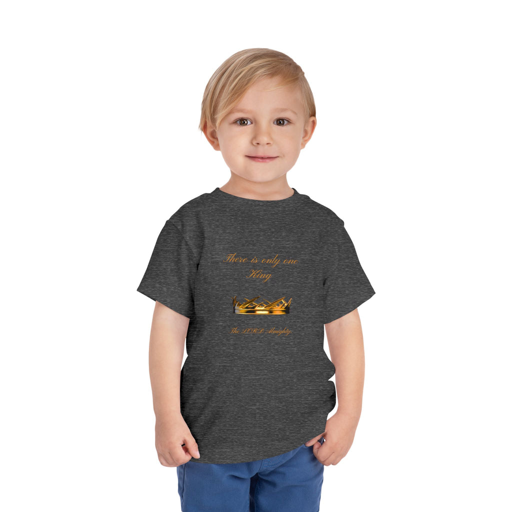 Toddler Tee - 'There is only one King' Crown Christian Baby Shirt