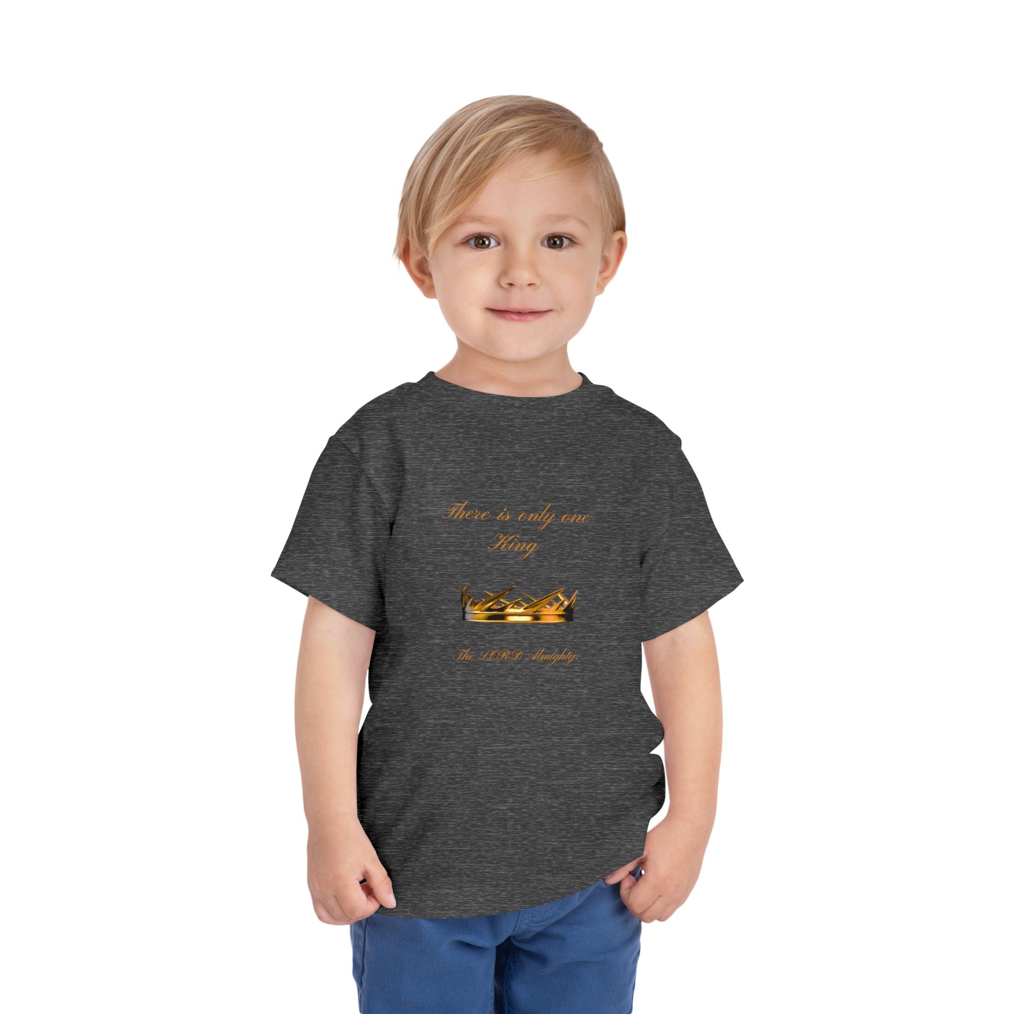 Toddler Tee - 'There is only one King' Crown Christian Baby Shirt