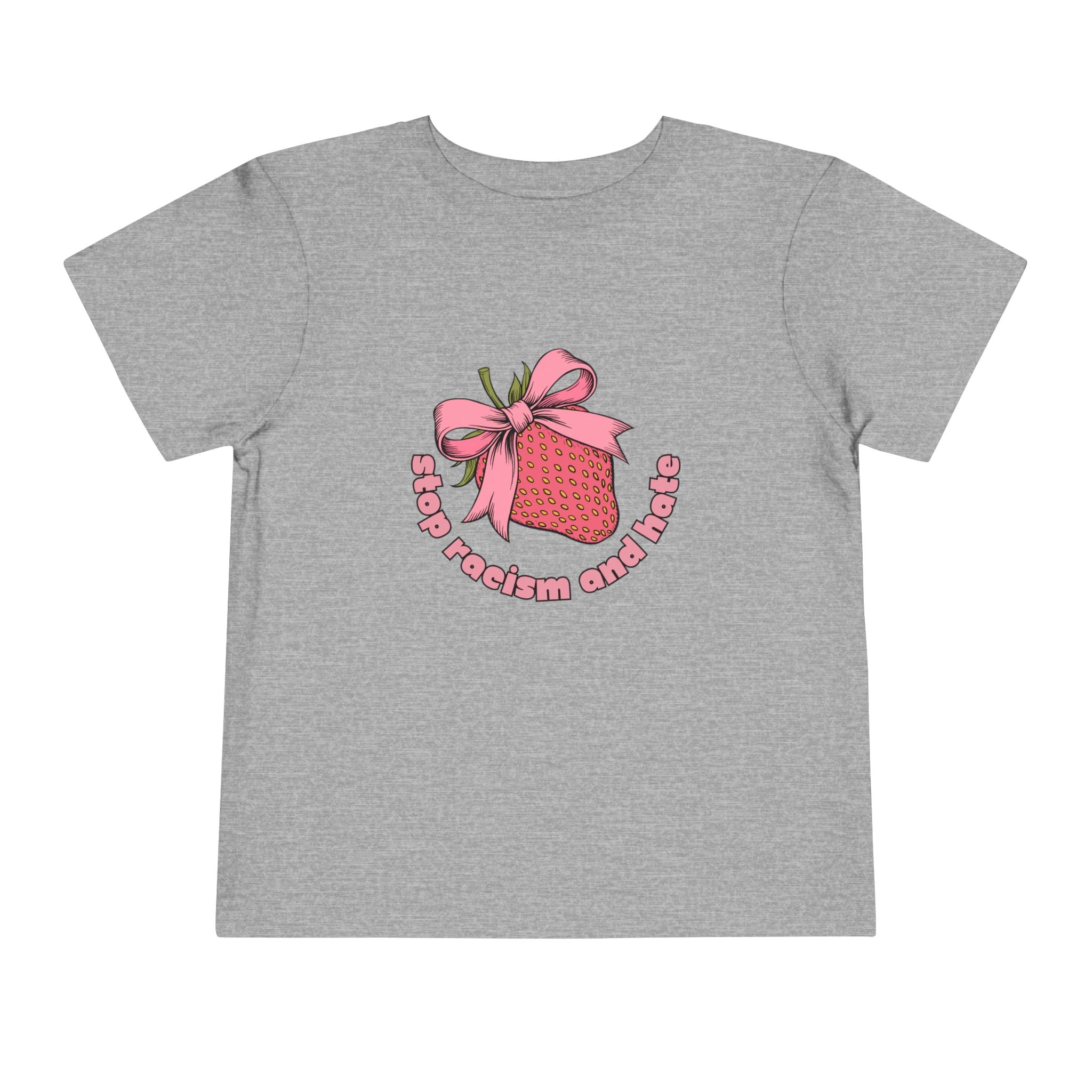 Toddler Tee — Pink Gift Strawberry Graphic "Stop Rockin and Rollin"