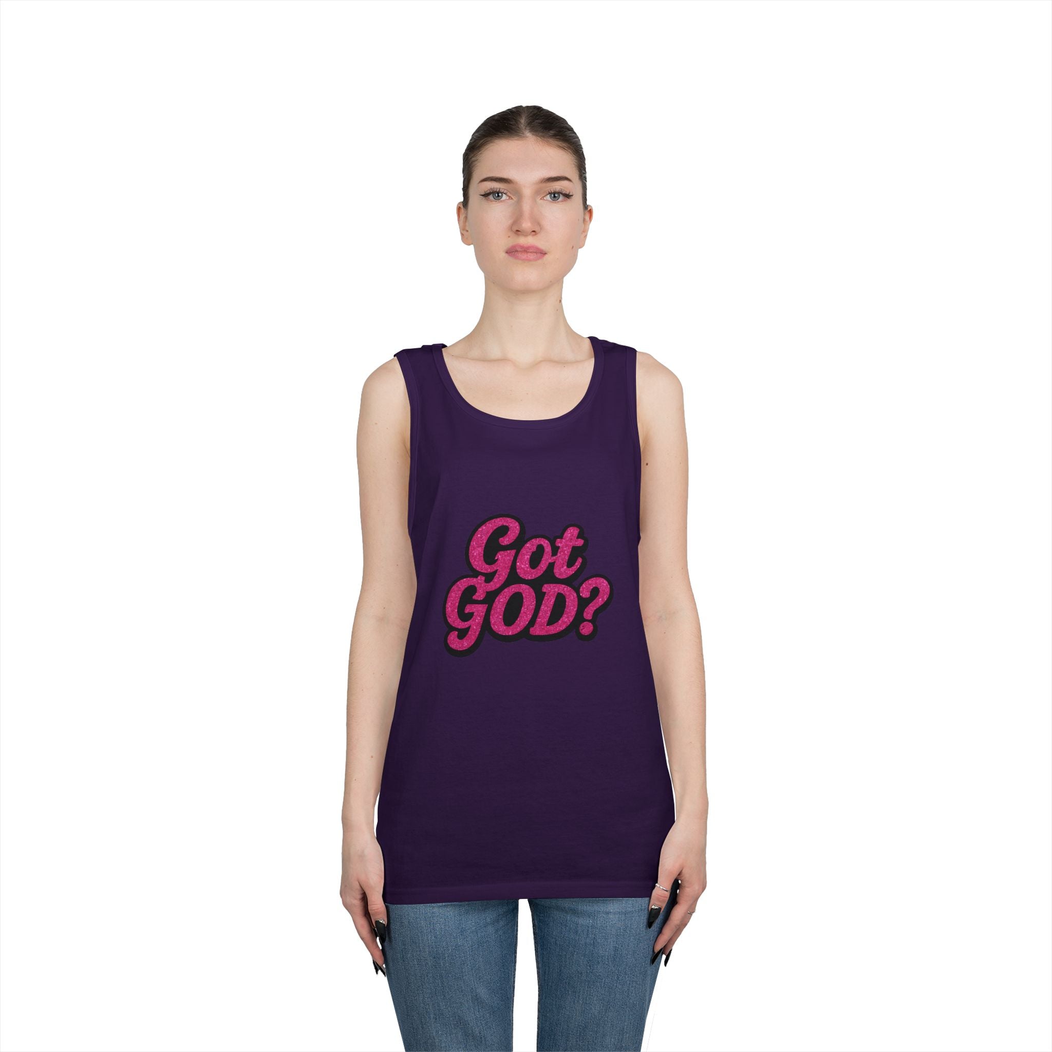 Got God? Pink Retro Graphic Tank Top — Christian Faith Statement Tee