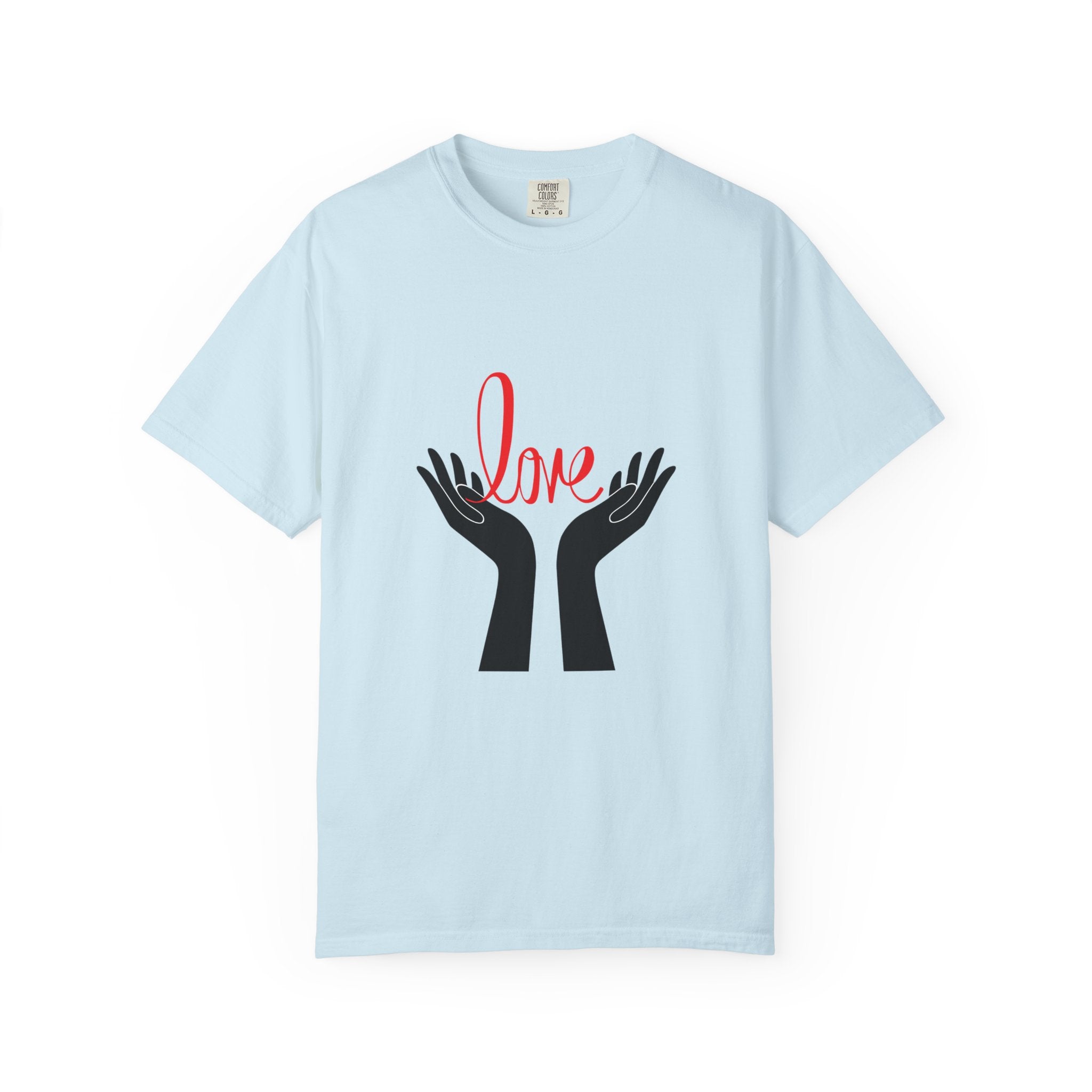 Love Hands T-Shirt — Minimalist Heart Hands Graphic Tee