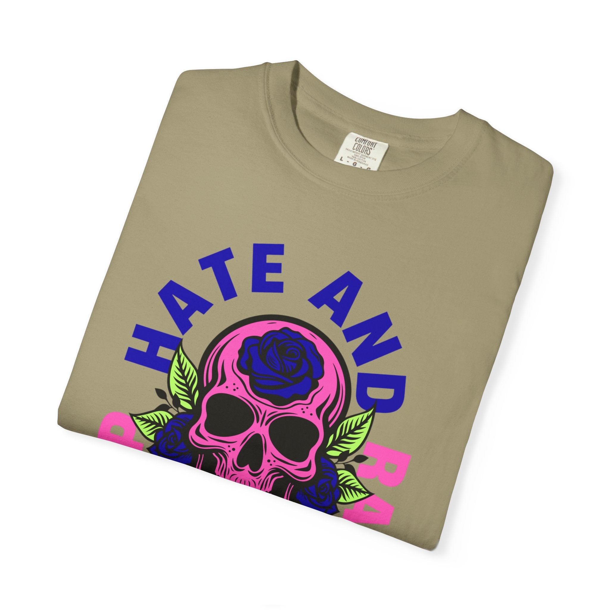 Stop Hate and Racism Skull T-Shirt — Anti-Racism Statement Tee