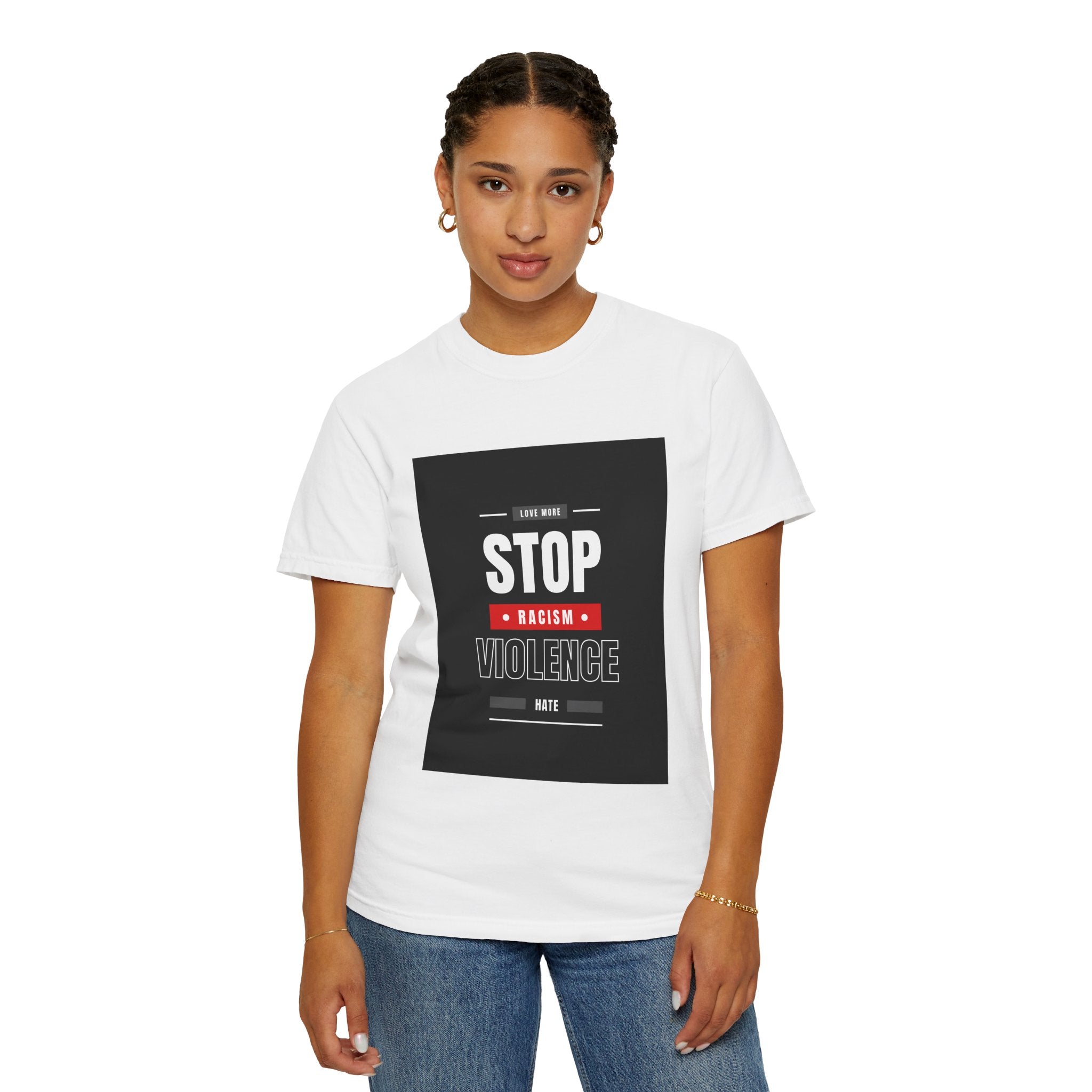 Stop Racism Stop Violence T-Shirt — Anti-Racism Protest Tee