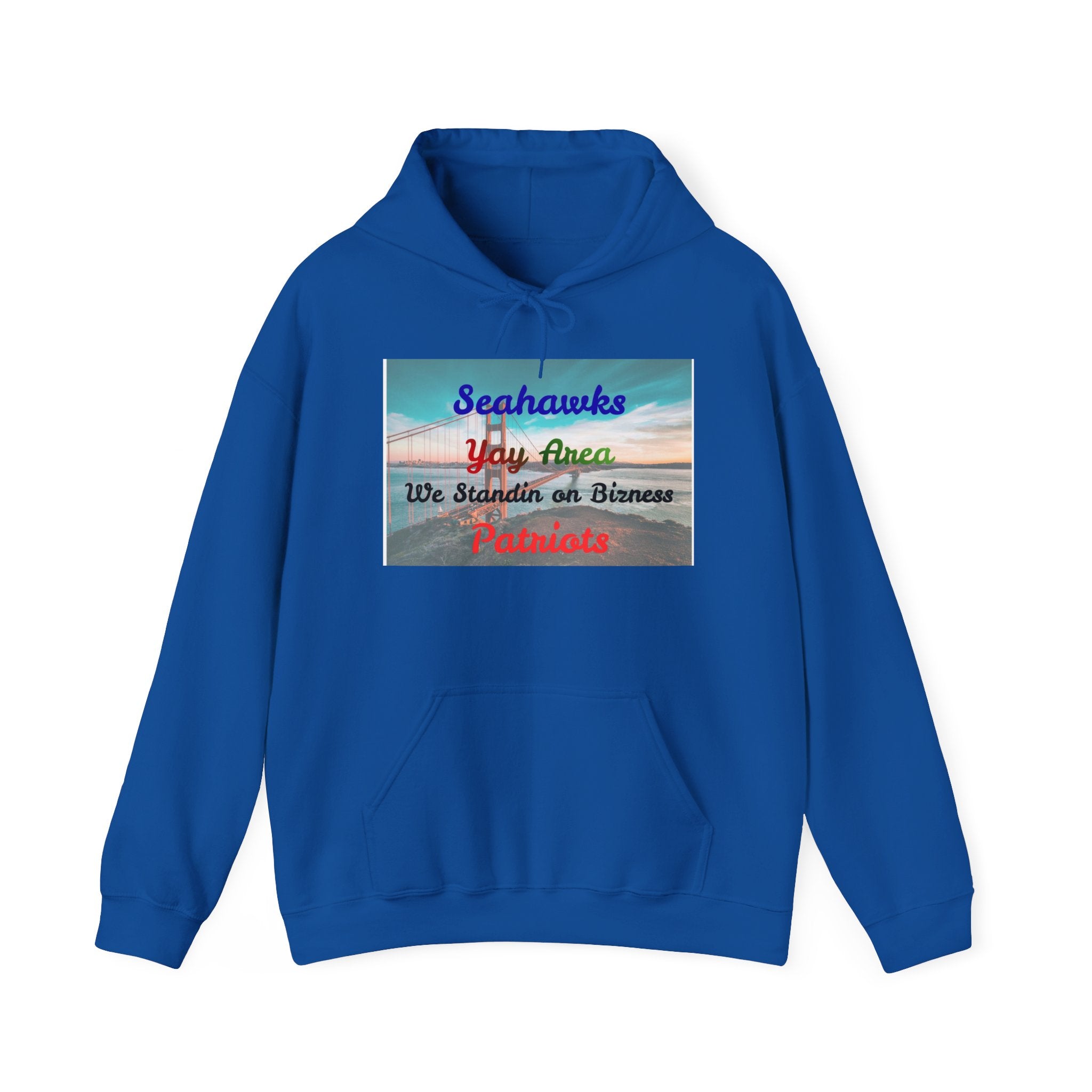 Seahawks You Area We Standin on Business Patriots Hoodie