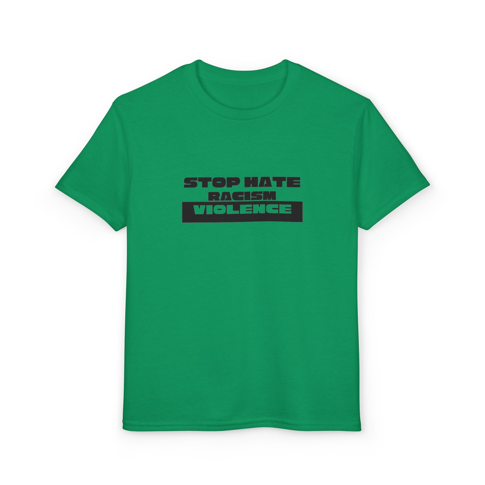 Youth T-Shirt — "Stop Hate, Stop Violence" Graphic Tee