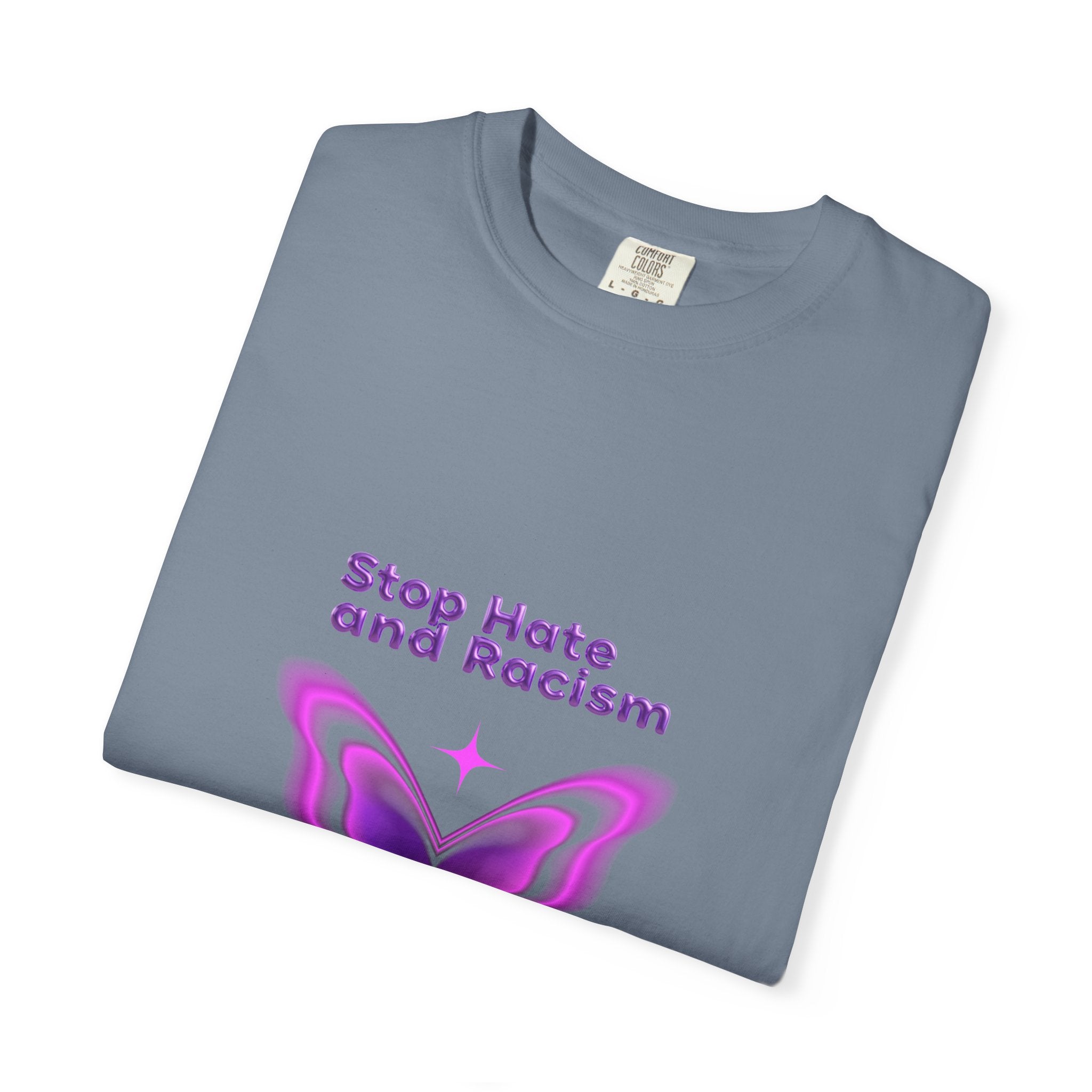 Stop Hate and Racism Butterfly T-Shirt