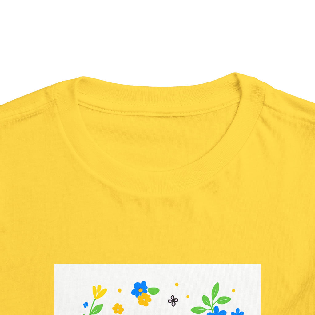 Toddler Tee — "Stop Hate, Racism, and Violence" Floral Anti-Racism Kids Shirt