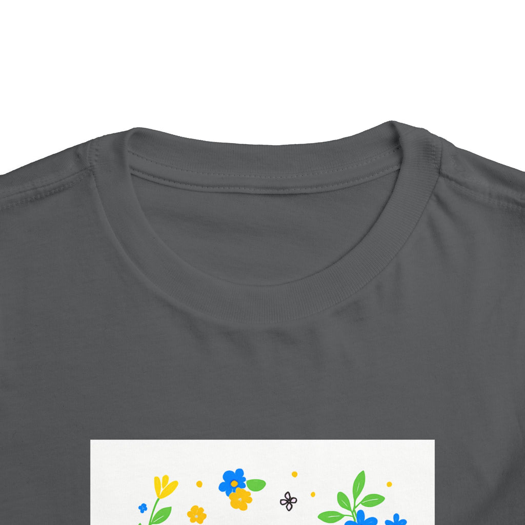 Toddler Tee — "Stop Hate, Racism, and Violence" Floral Anti-Racism Kids Shirt