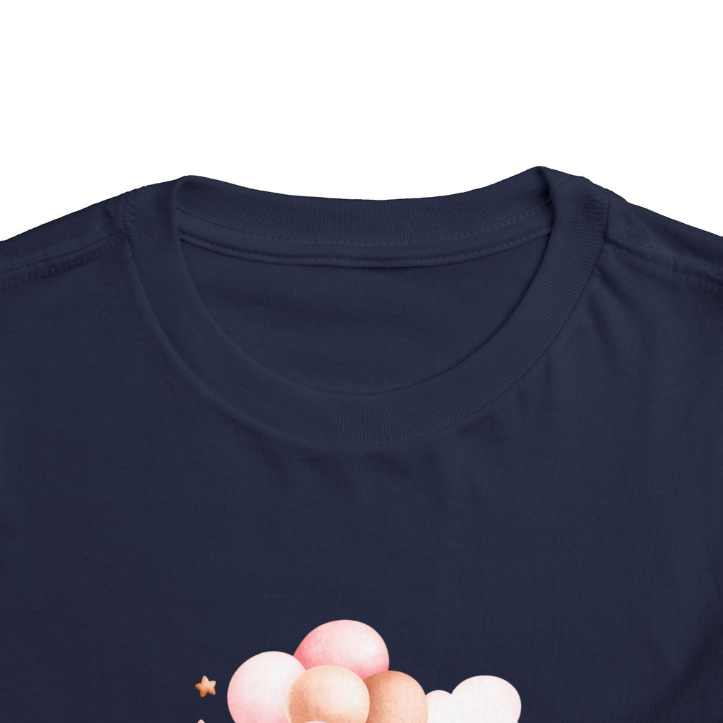 Toddler Tee — Cute Teddy with Balloons “Stop Hate and Racism”