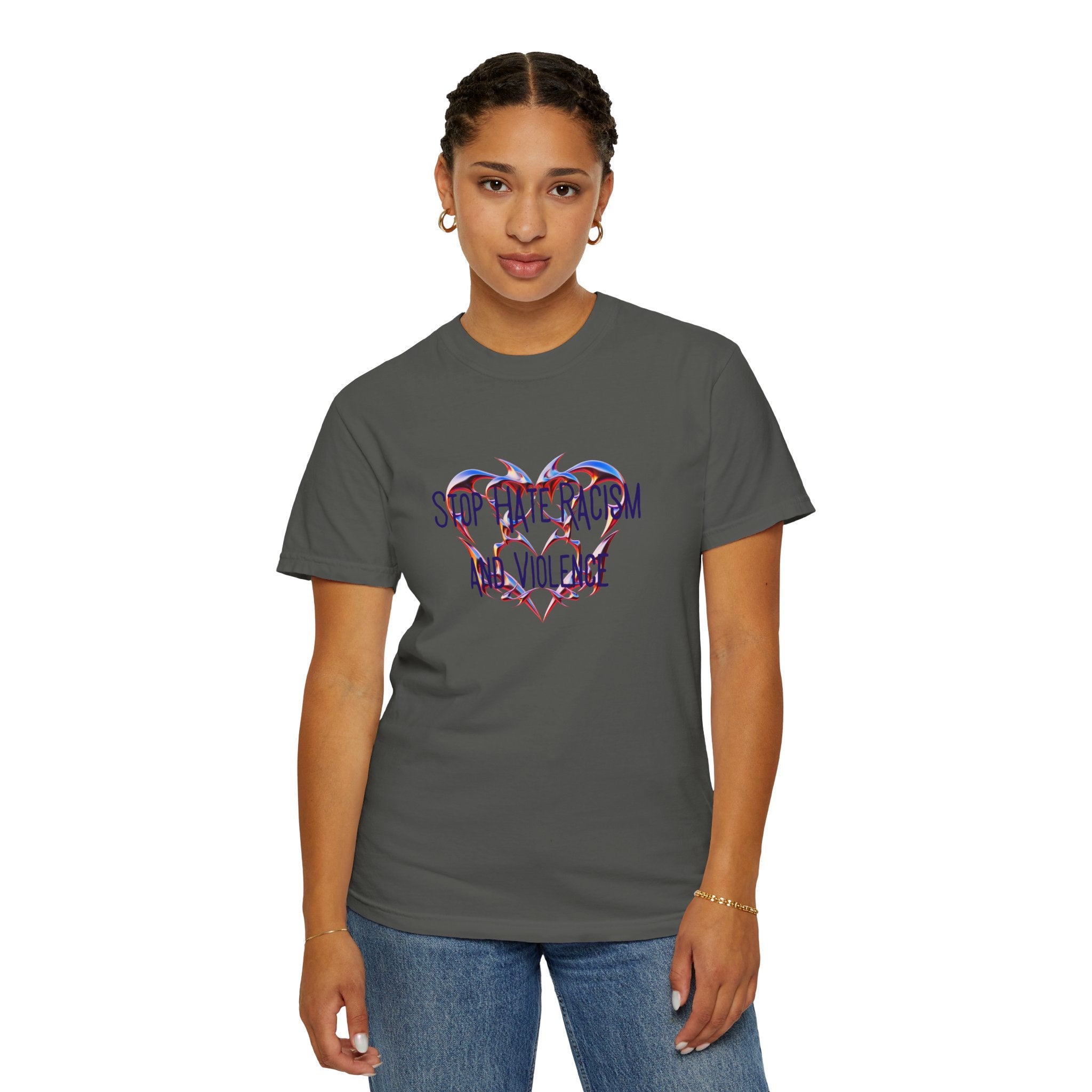Stop the Racism and Violence Heart T-Shirt