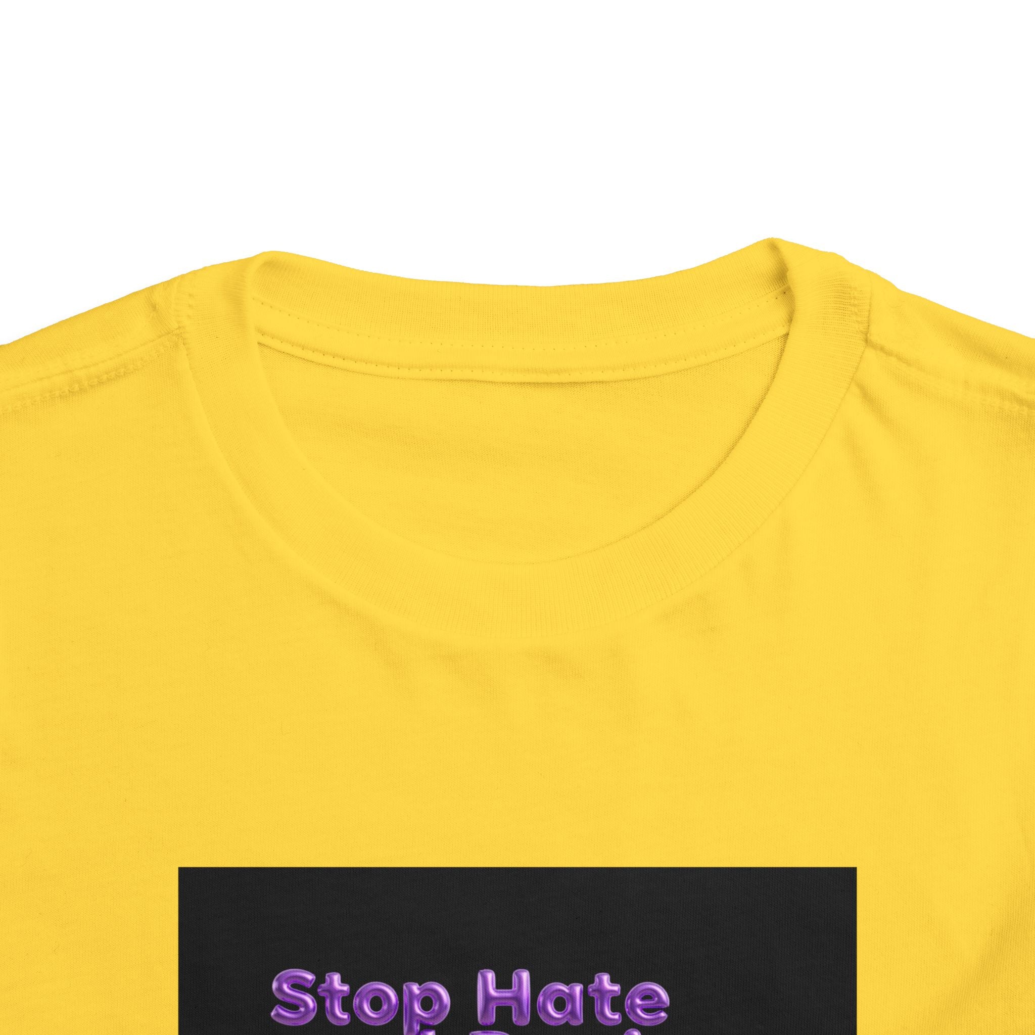 Stop Hate and Racism Toddler Tee — Purple Butterfly Anti-Racism Shirt