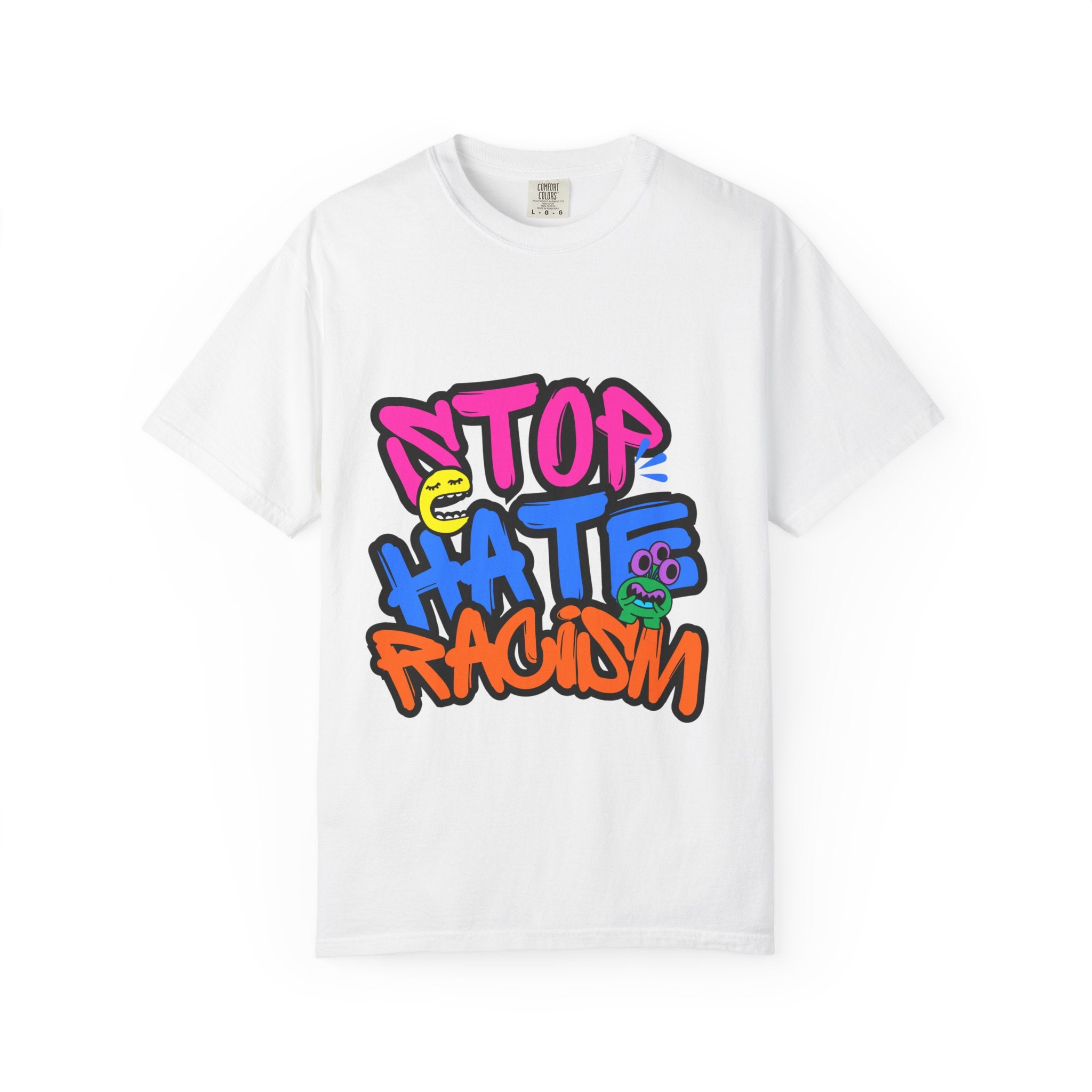 Stop Hate Racism T-Shirt — Colorful Anti-Racism Graphic Tee