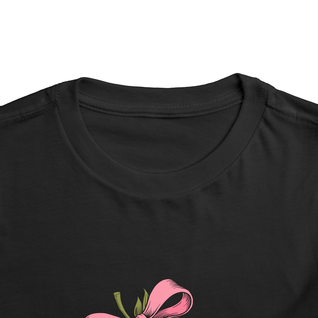 Toddler Tee — Pink Gift Strawberry Graphic "Stop Rockin and Rollin"