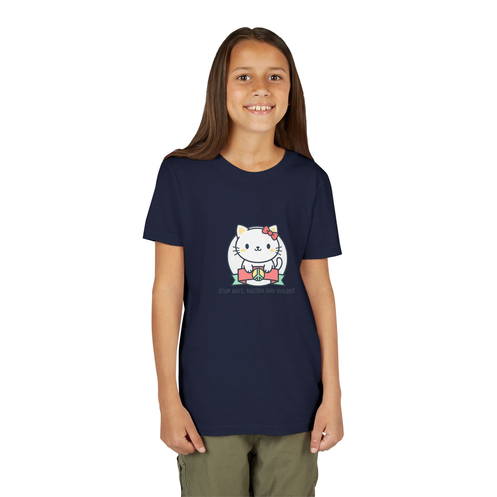 Youth Tee — HELLO KITTY STOP HATE RACISM VIOLENCE