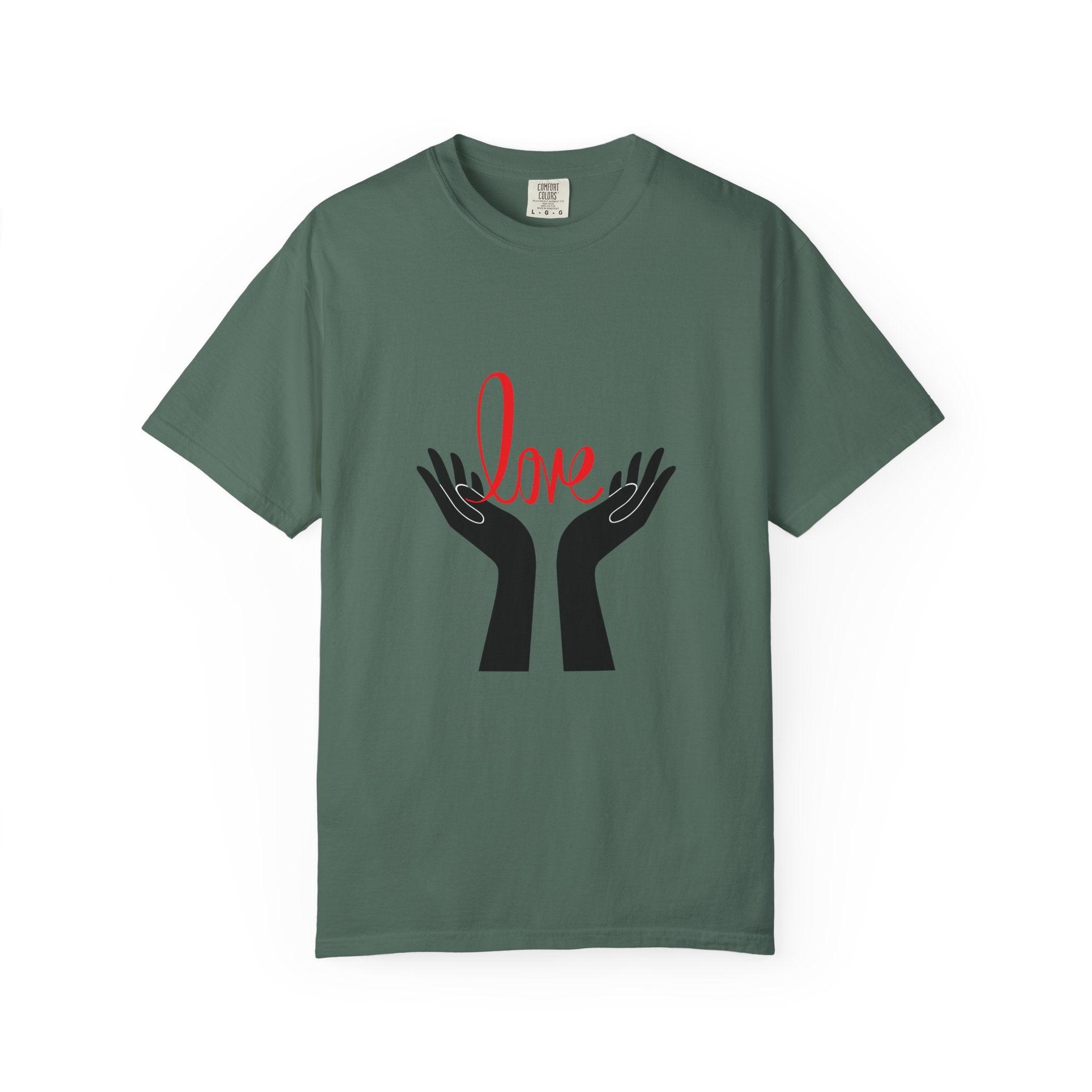 Love Hands T-Shirt — Minimalist Heart Hands Graphic Tee