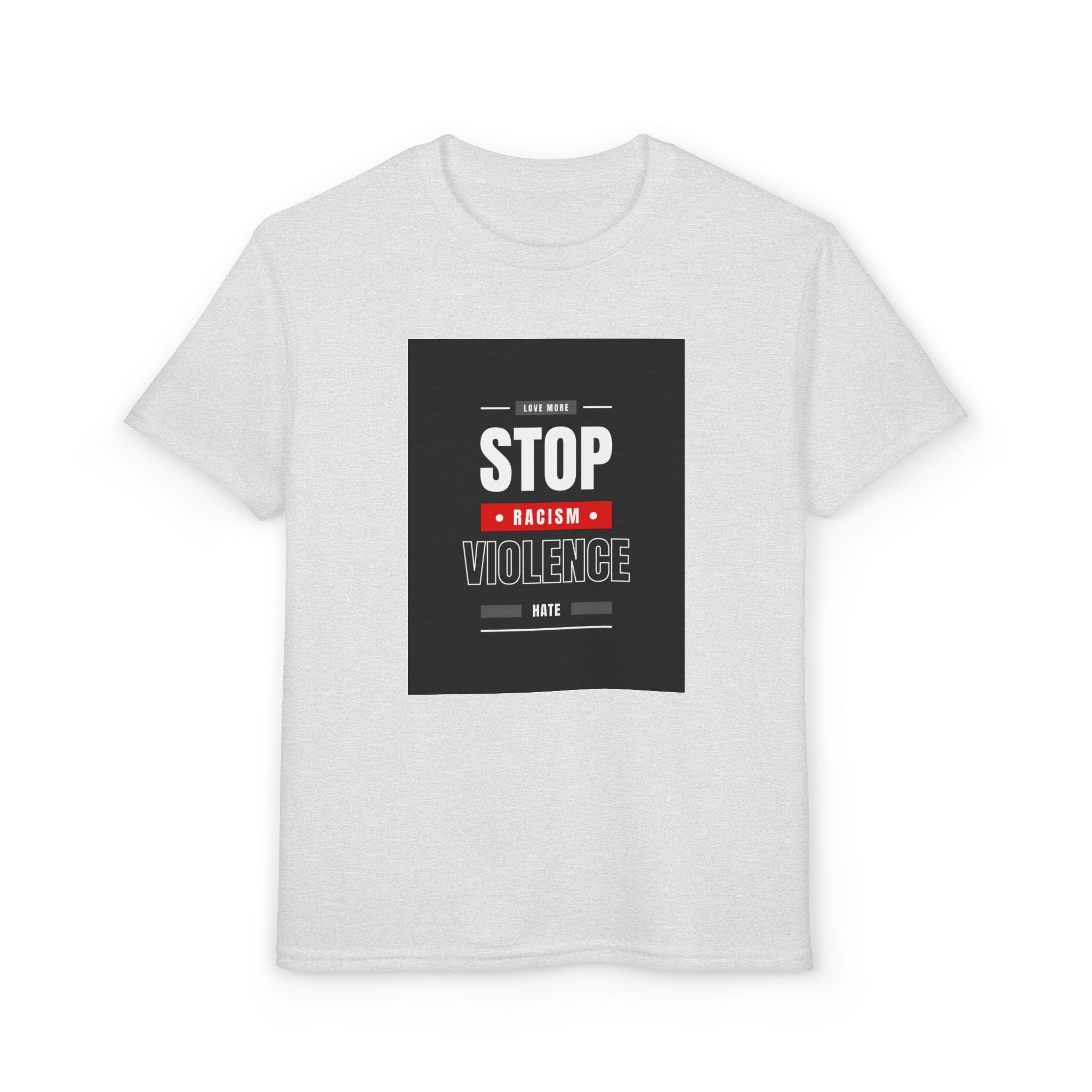 Youth T-Shirt — "Stop Racism Stop Violence" Graphic Tee