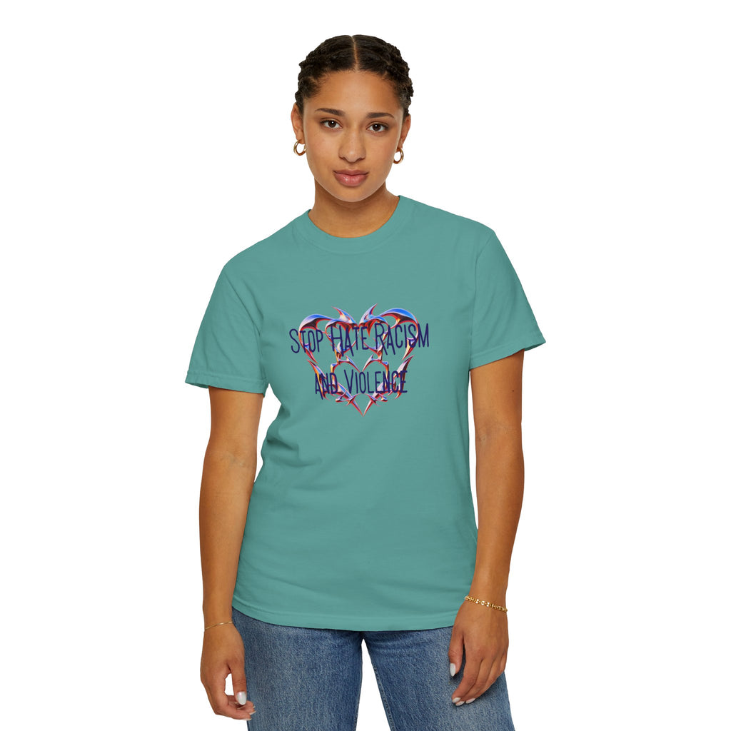 Stop the Racism and Violence Heart T-Shirt