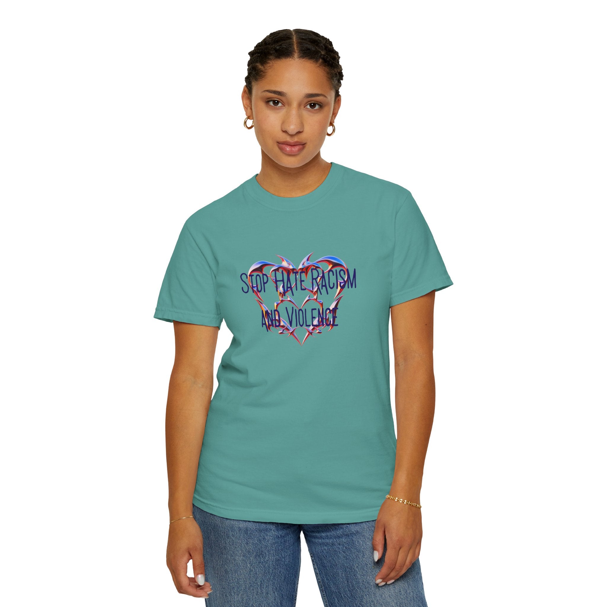 Stop the Racism and Violence Heart T-Shirt