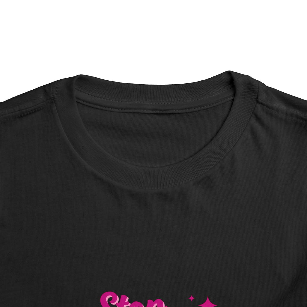 Toddler Tee "Stop Hate and Racism" — Pink Social Justice Kids Shirt