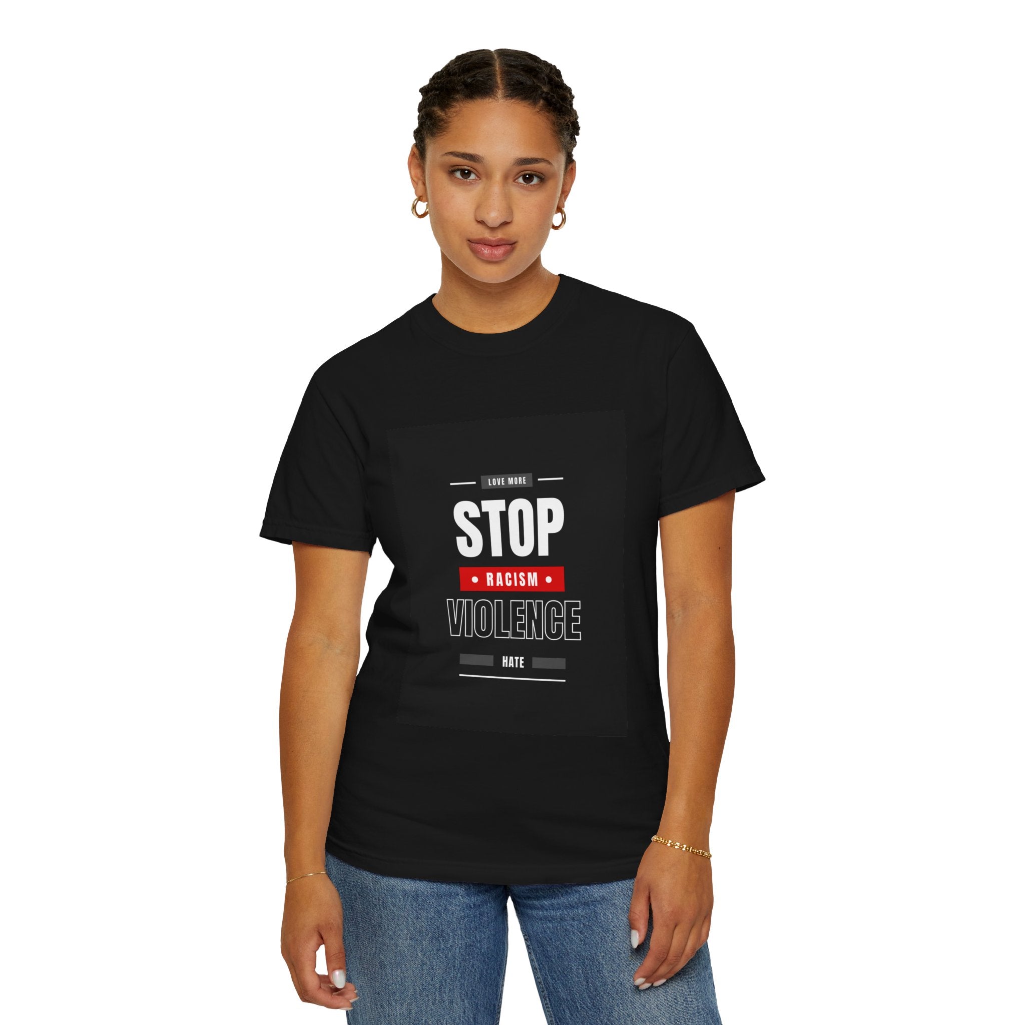Stop Racism Stop Violence T-Shirt — Anti-Racism Protest Tee