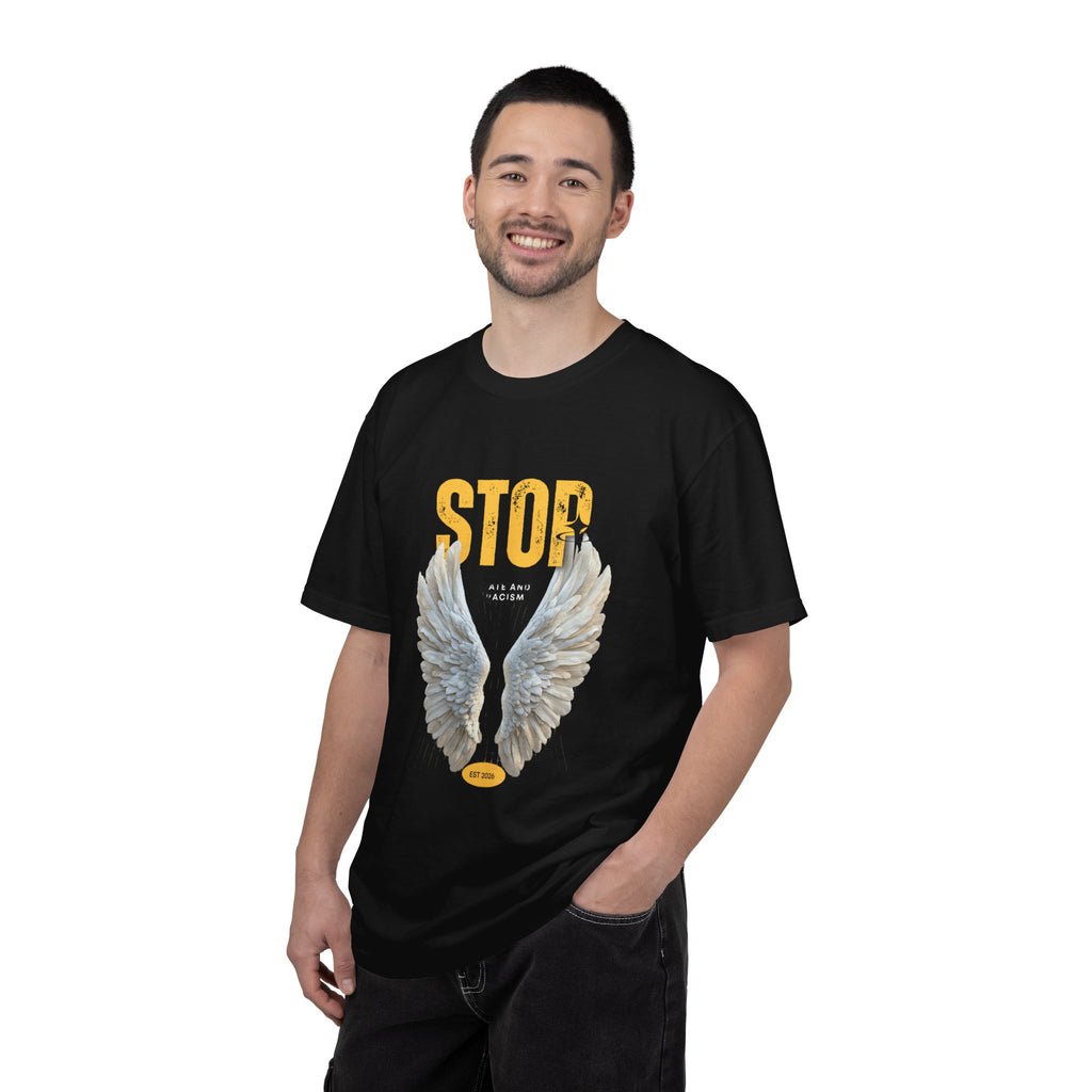 Angel Wings "STOP" Graphic T‑Shirt