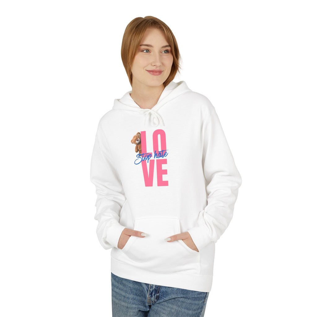 Love Paw Graphic Hoodie — "Love" with Cute Dog Accent