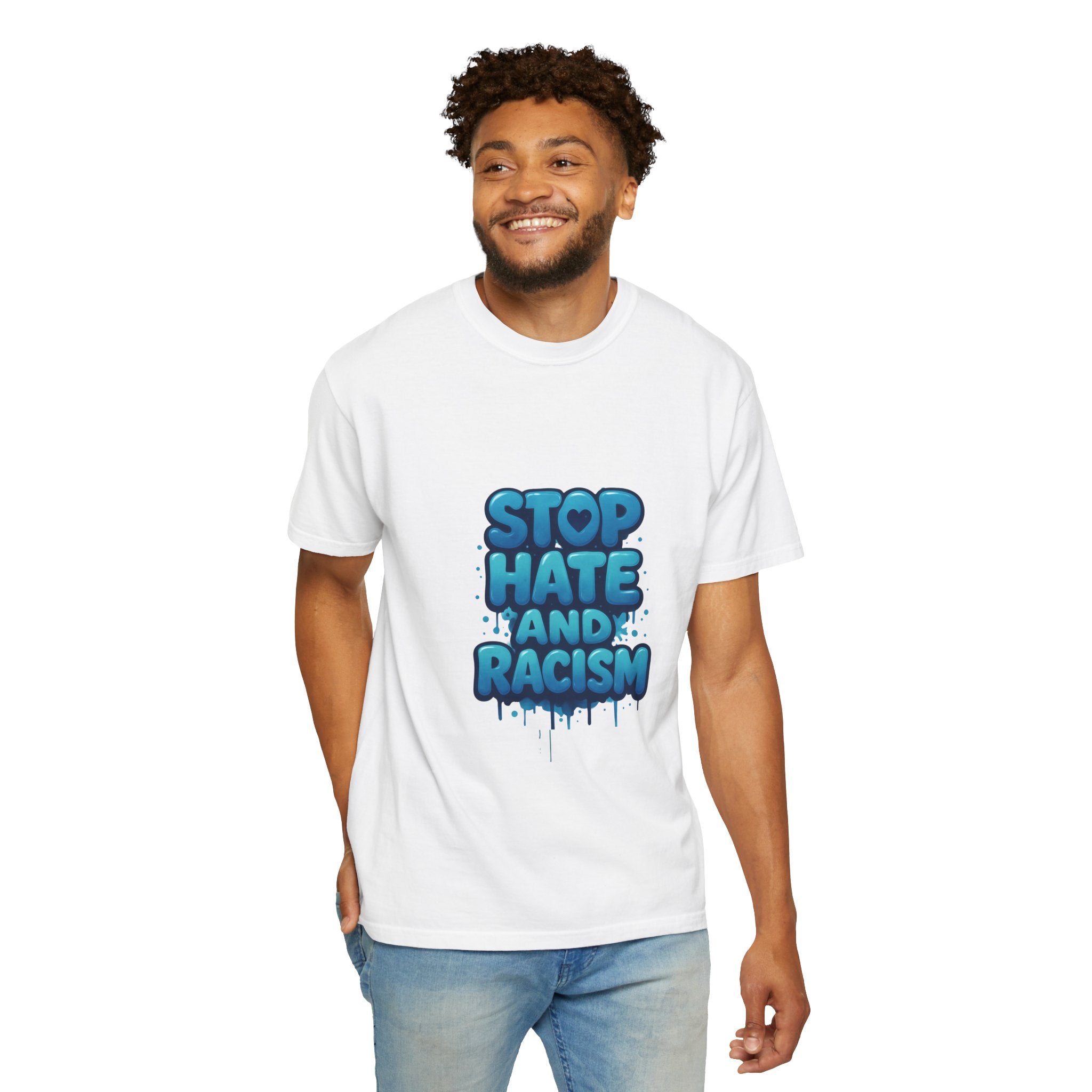 Stop Hate and Racism T-Shirt — Bold Anti-Racism Graphic Tee
