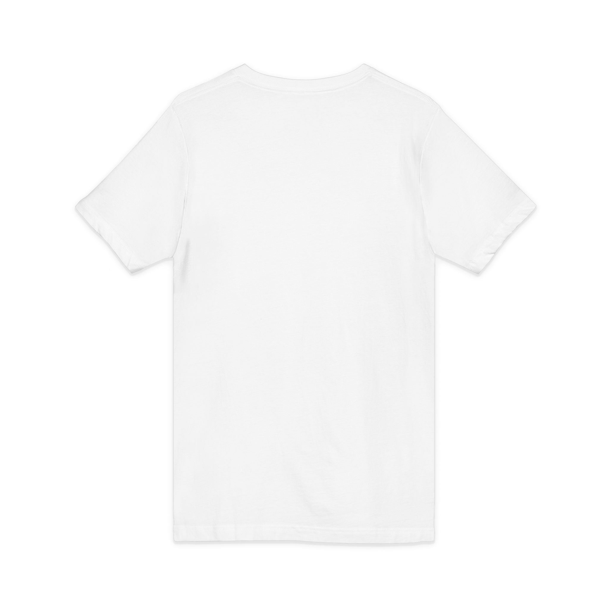 STOP Graphic V-Neck Tee — Bold Typographic Statement Shirt