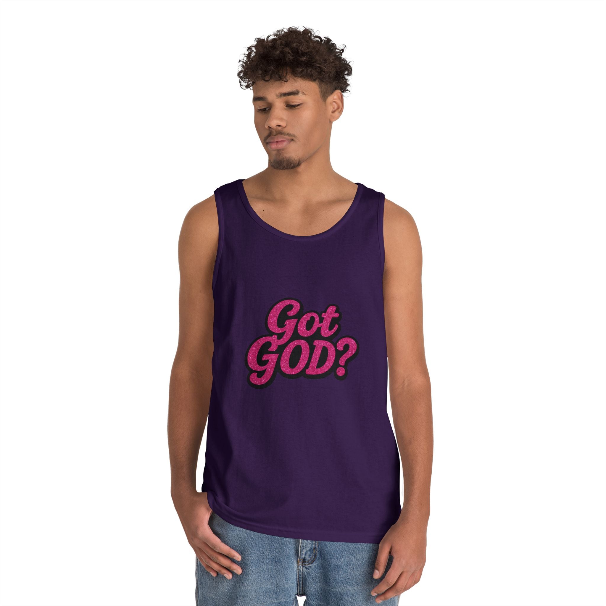 Got God? Pink Retro Graphic Tank Top — Christian Faith Statement Tee