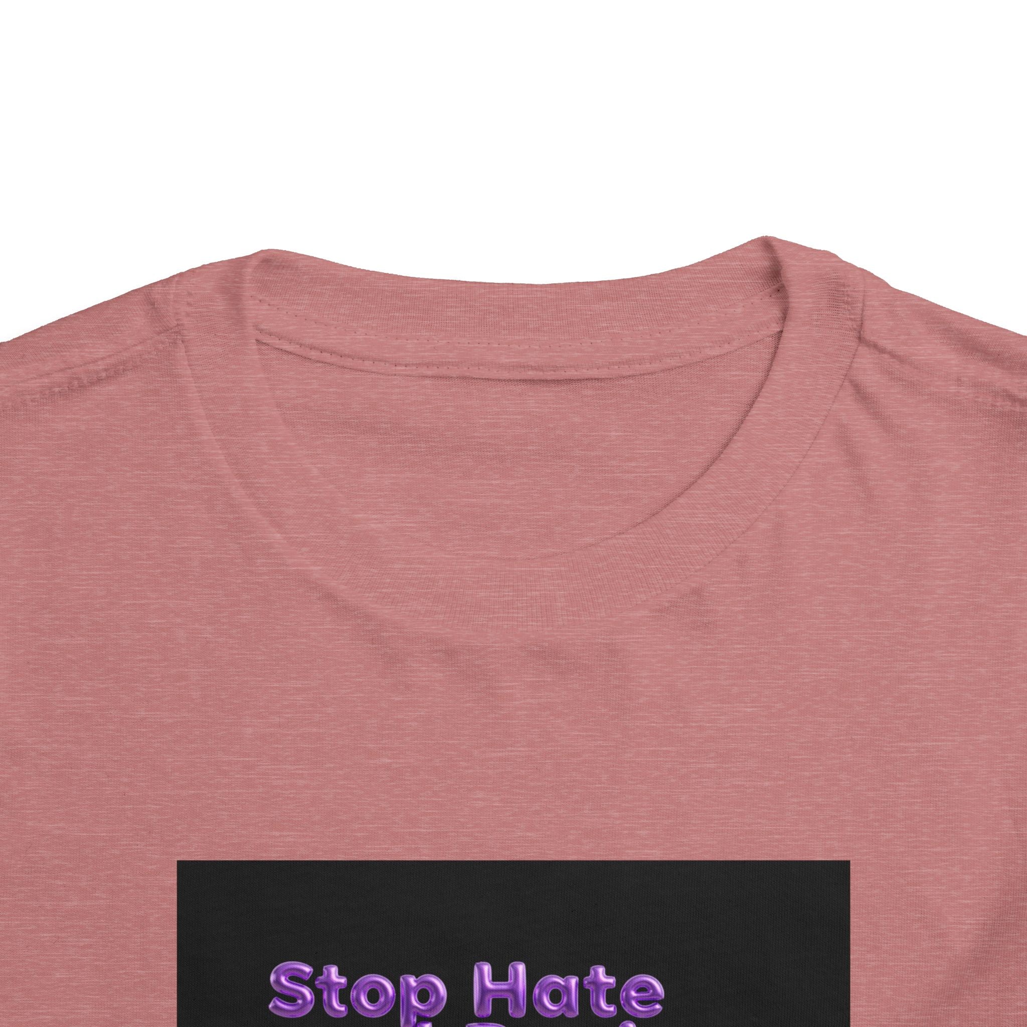 Stop Hate and Racism Toddler Tee — Purple Butterfly Anti-Racism Shirt